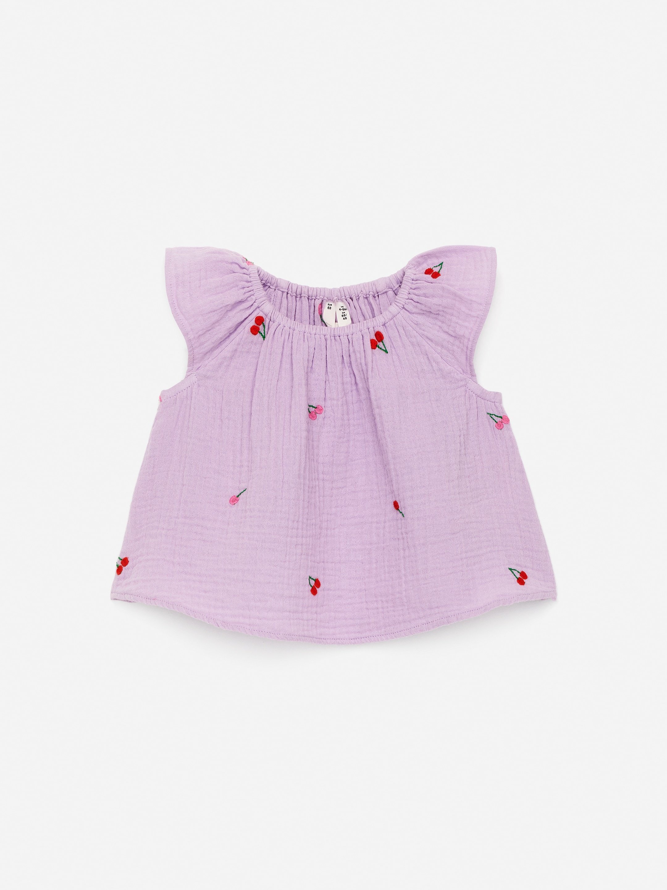 Embroidered Muslin Top - Lilac - Loose fit - Children - StillMedia/DescriptiveStillLife - 1