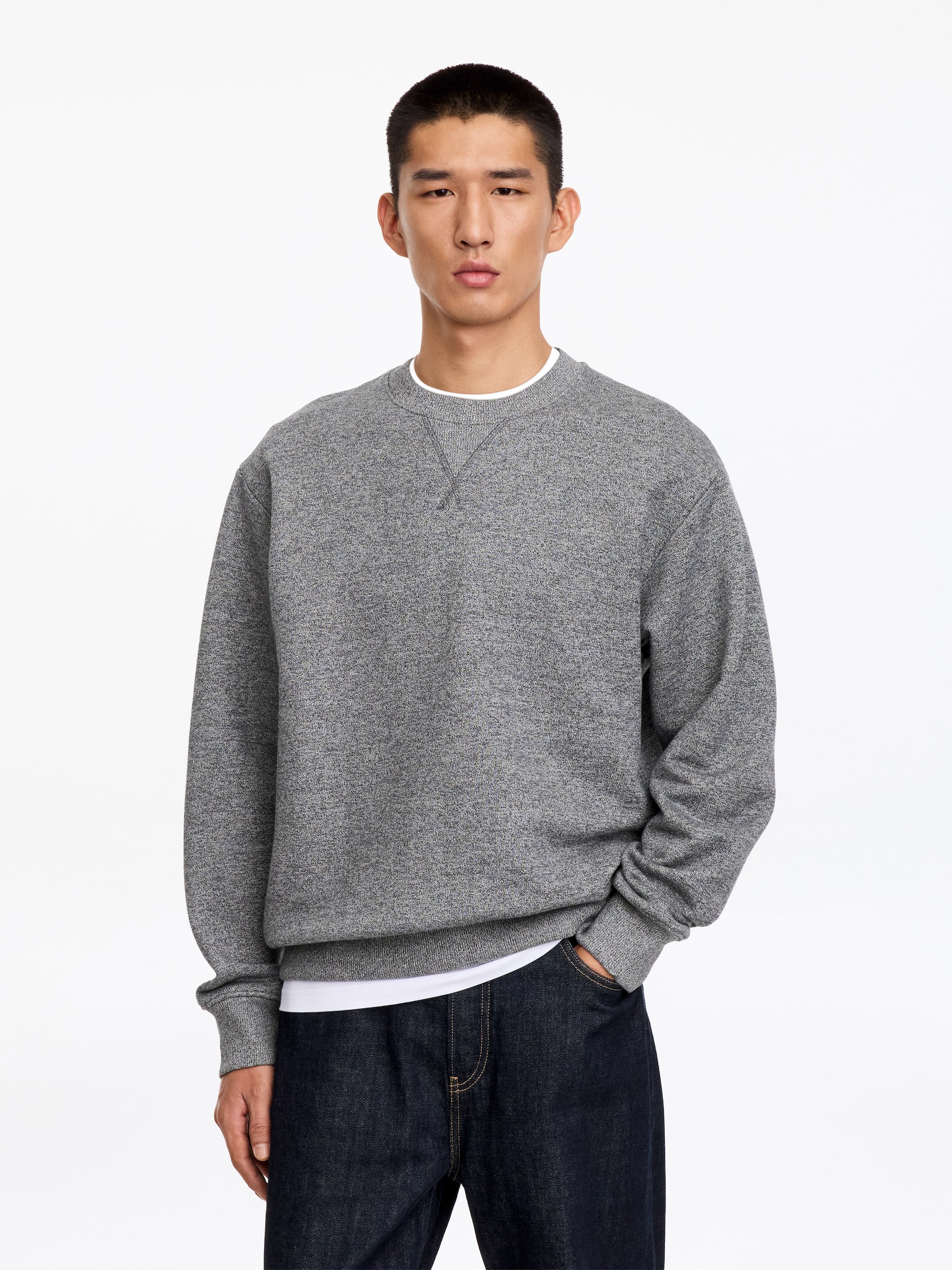 Cotton Sweatshirt-Grey-20707