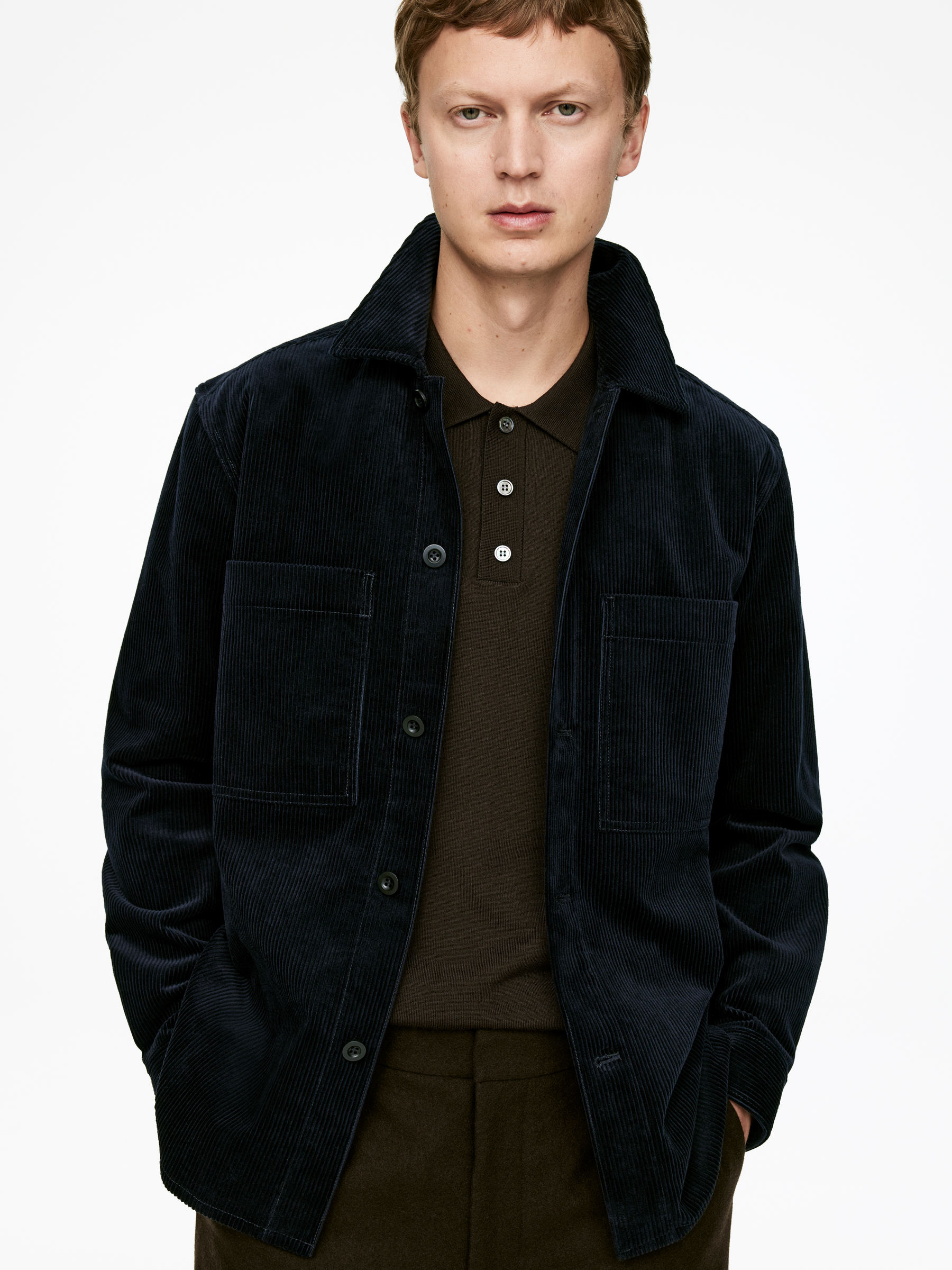 Corduroy Overshirt - Dark Blue - Regular fit - Men - StillMedia/Lookbook - 7