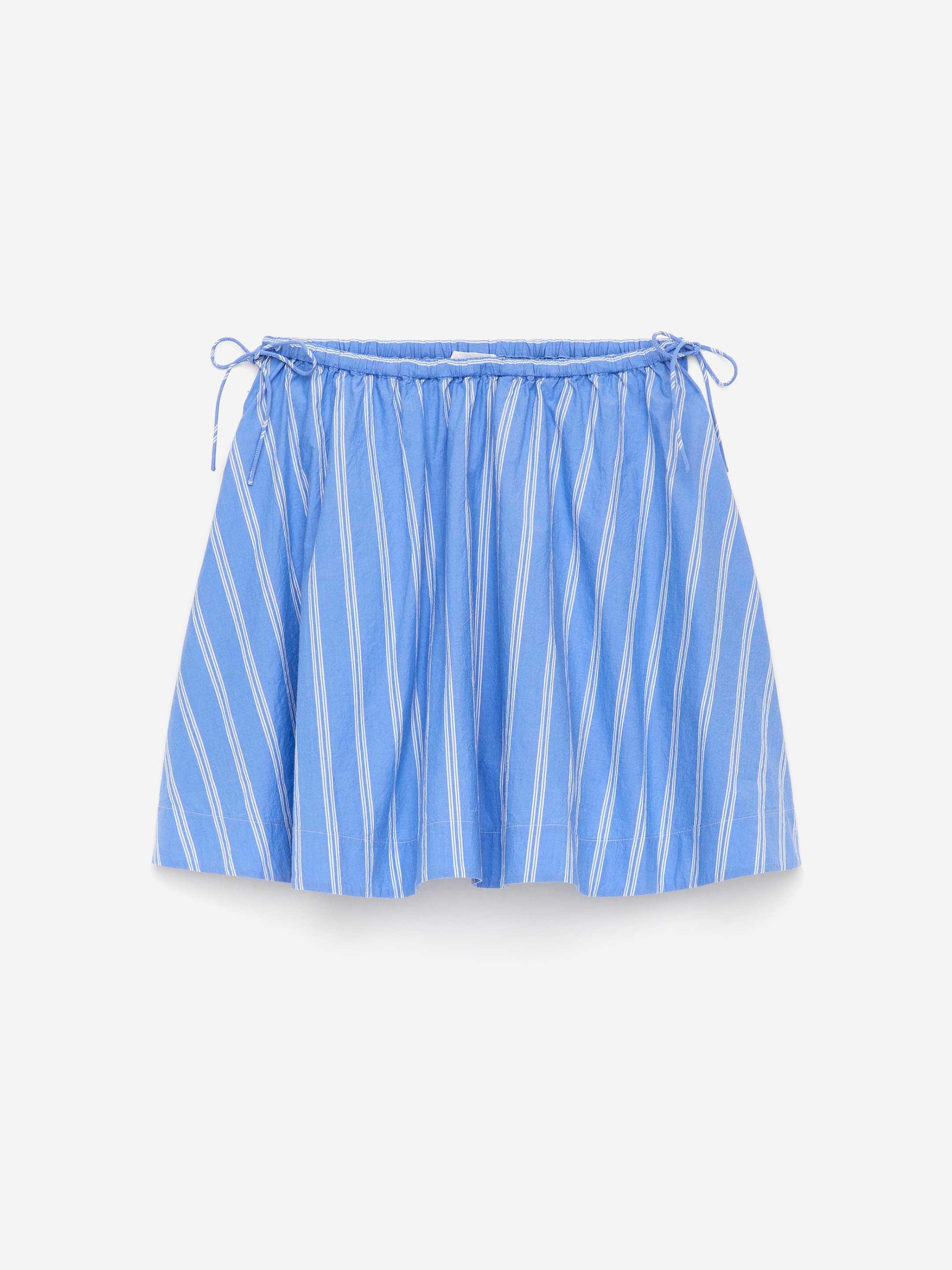 Mini Cotton Skirt - Blue/White - Regular fit - Women - StillMedia/DescriptiveStillLife - 2