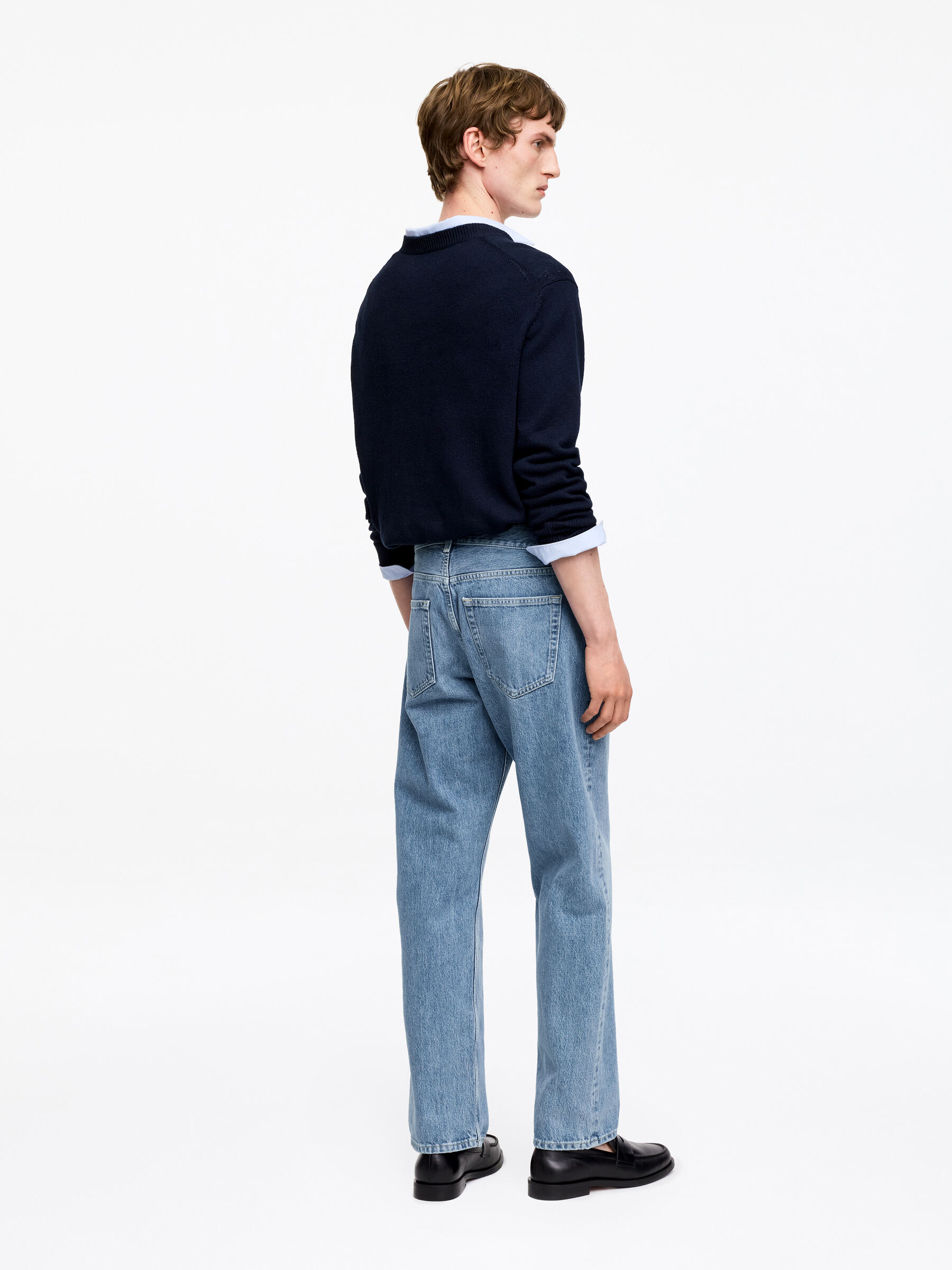 OCEAN Loose Straight Jeans - Blue - Loose fit - Men - StillMedia/Lookbook - 2