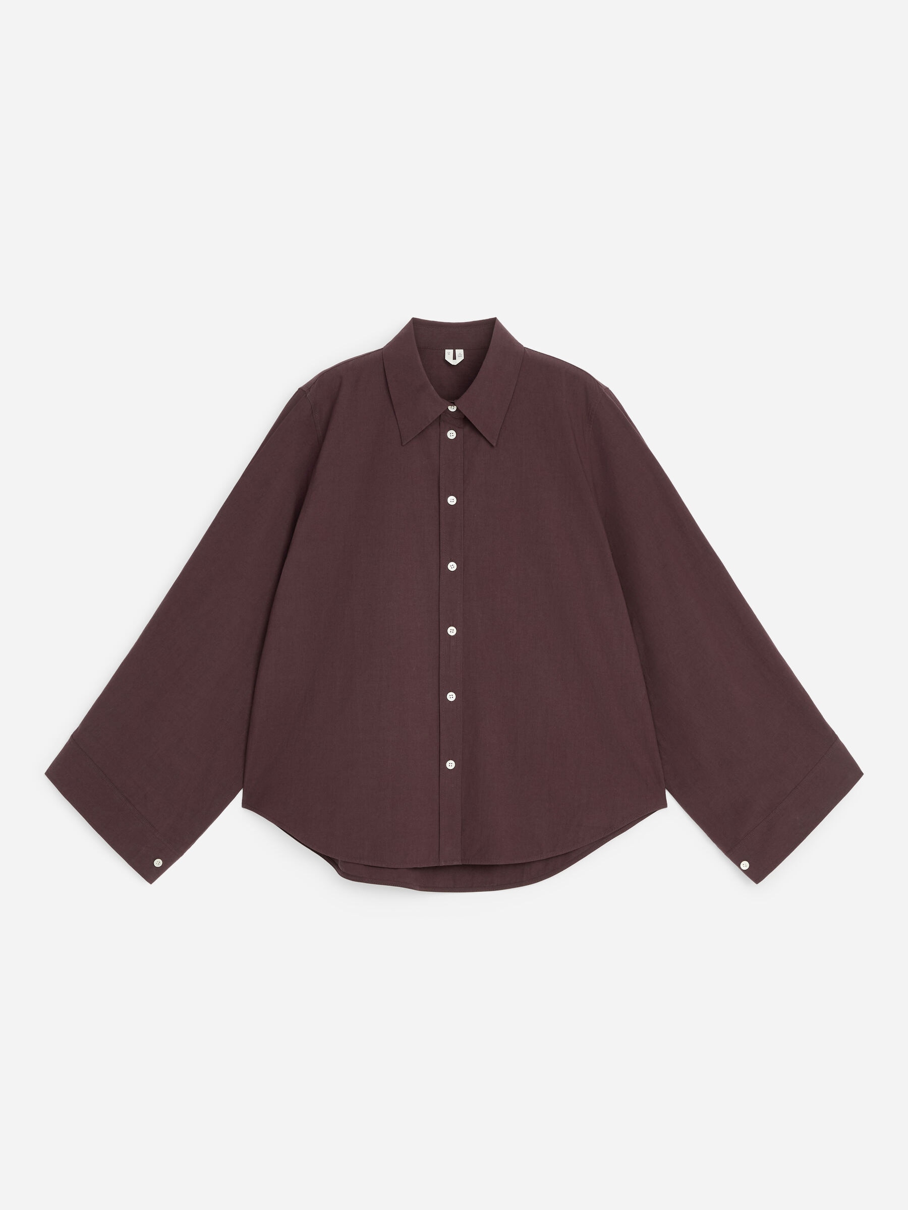 Chemise à manches volumineuses-#3C2A2B-19471
