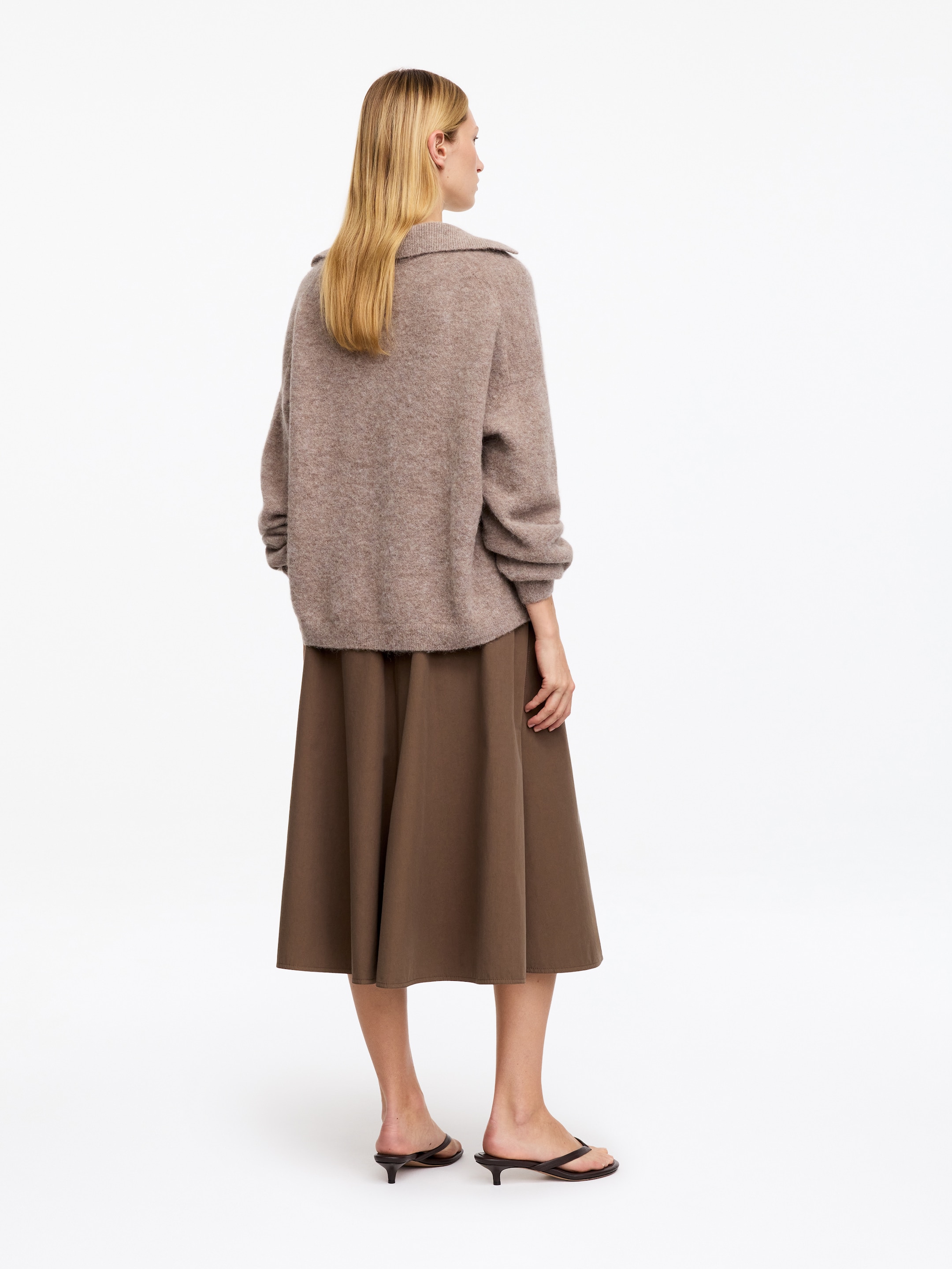 Cotton Circle Skirt - Dark Mole - Regular fit - women - StillMedia/Lookbook - 2