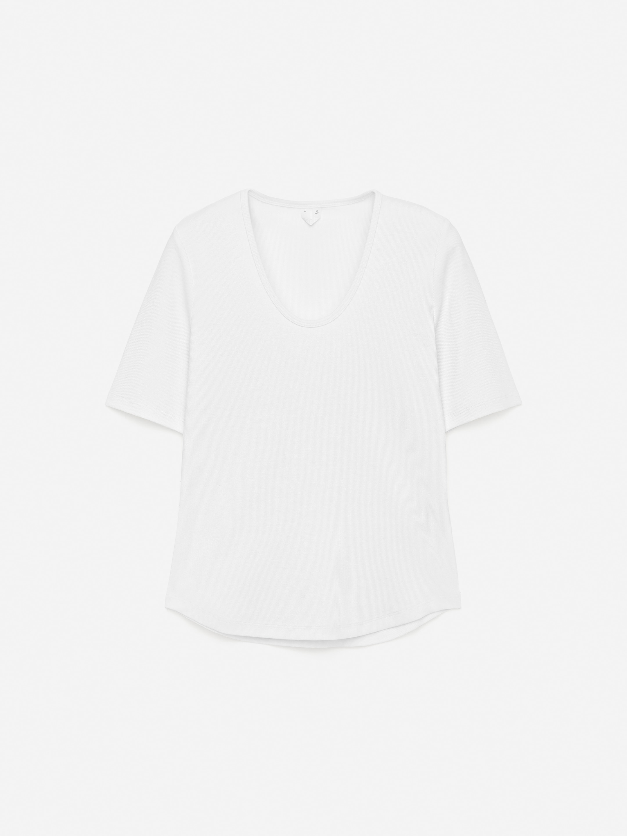 Ribbed T-Shirt-#FFFFFF-14910