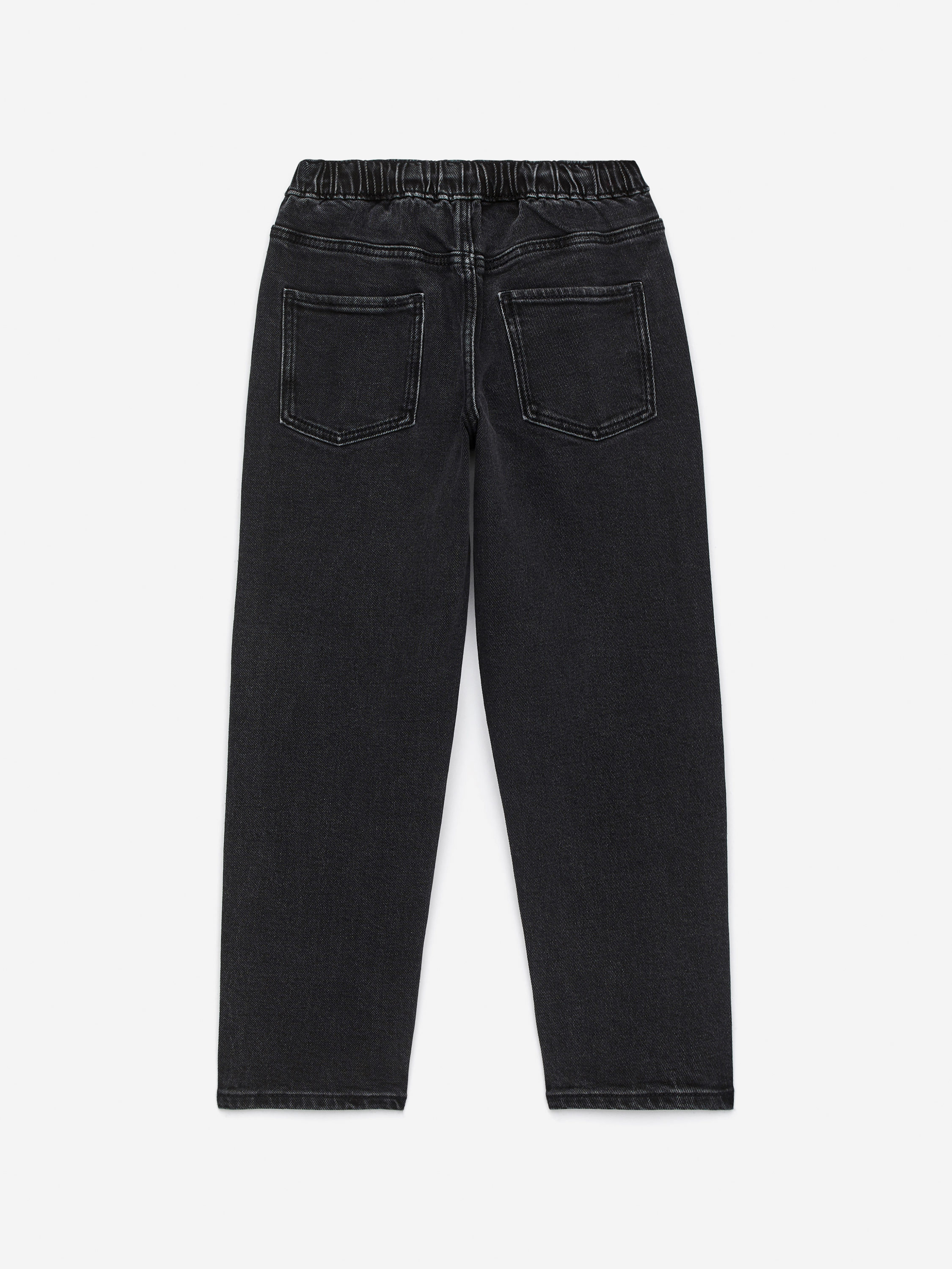 Pull-On Denim Trousers - Black - Relaxed fit - Children - StillMedia/DescriptiveStillLife - 1