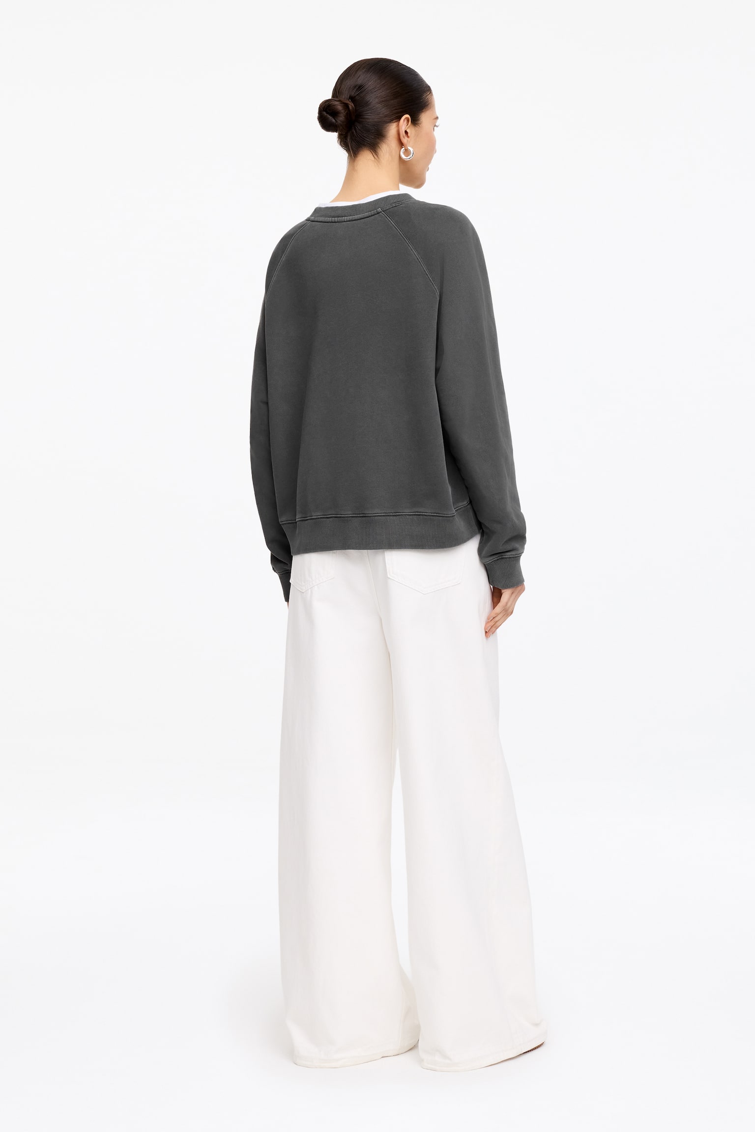 French Terry Sweatshirt - Svart/Blå/Brun/Mörkbrun/Rosa/Gråmelerad - 4