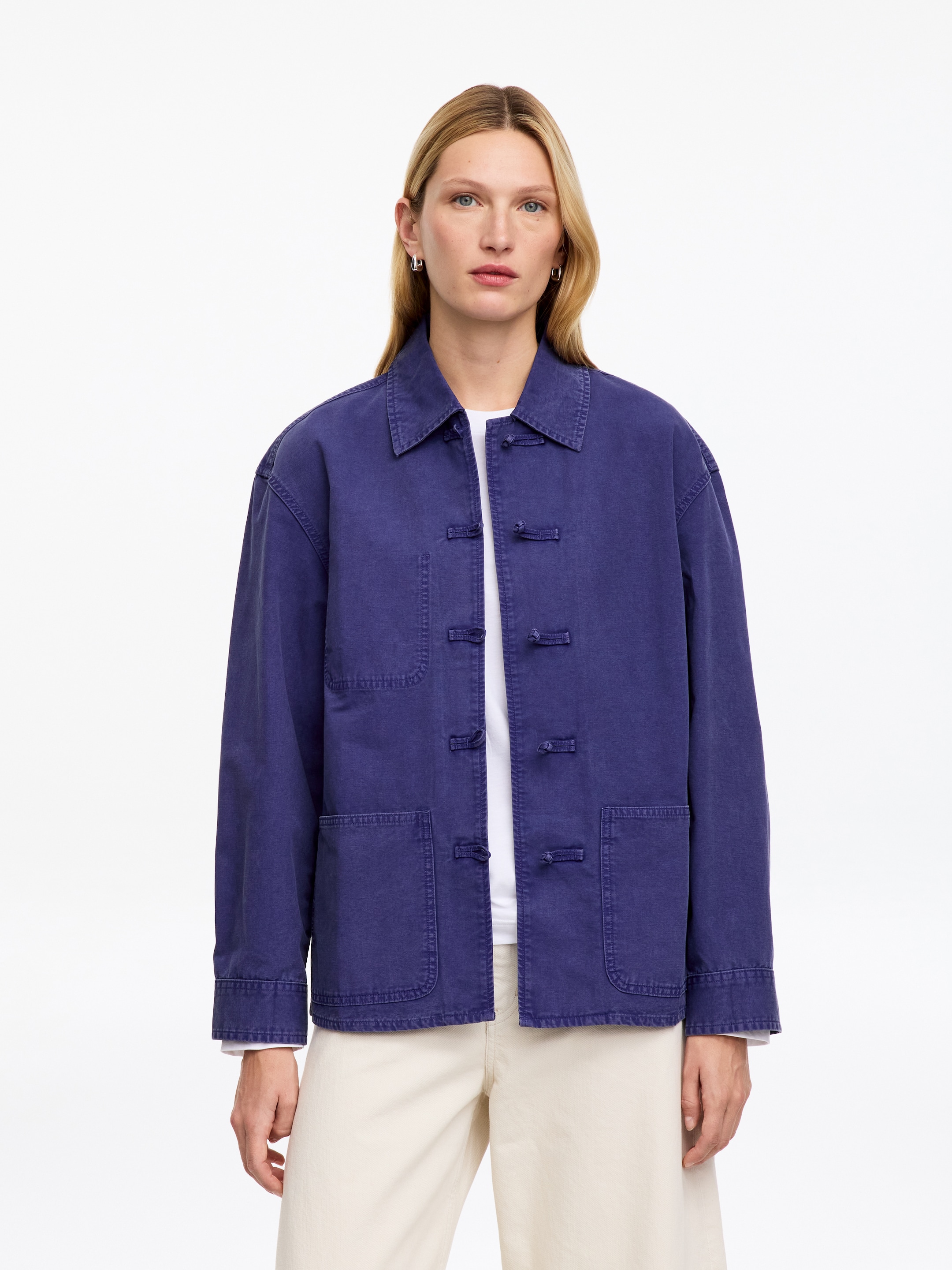 Koszula wierzchnia zapinana na pętelki - Niebieski - Fason normalny - women - StillMedia/Lookbook - 10