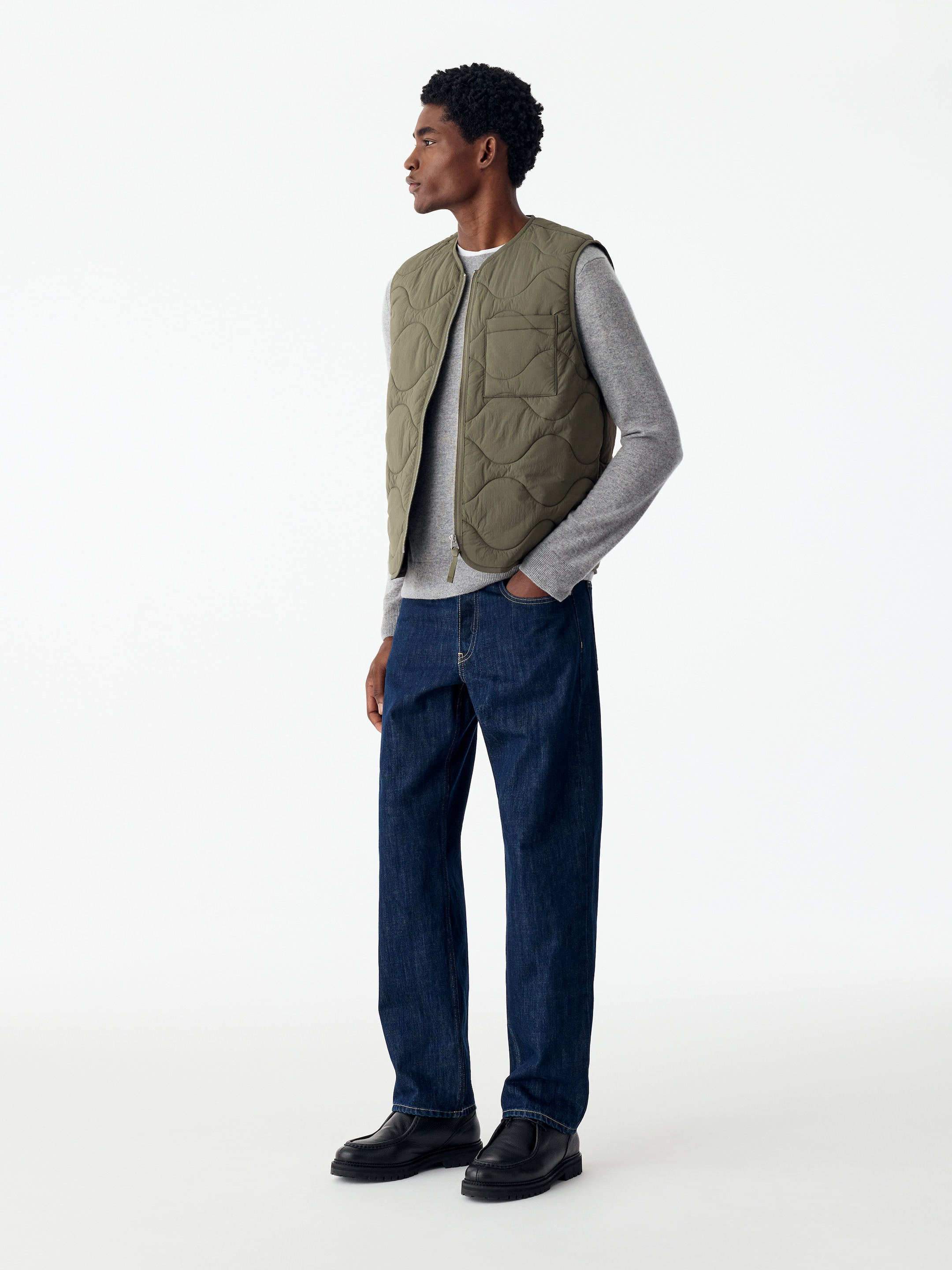 Quilted Liner Vest - Khaki Green - Regular fit - men - StillMedia/Lookbook - 12