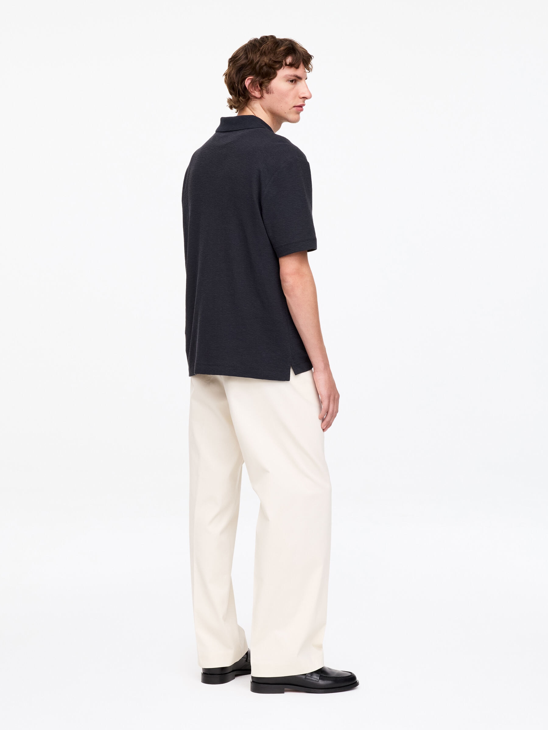 Poloshirt aus Baumwoll-Leinen - Dunkelblau - Regular Fit - Herren - StillMedia/Lookbook - 2