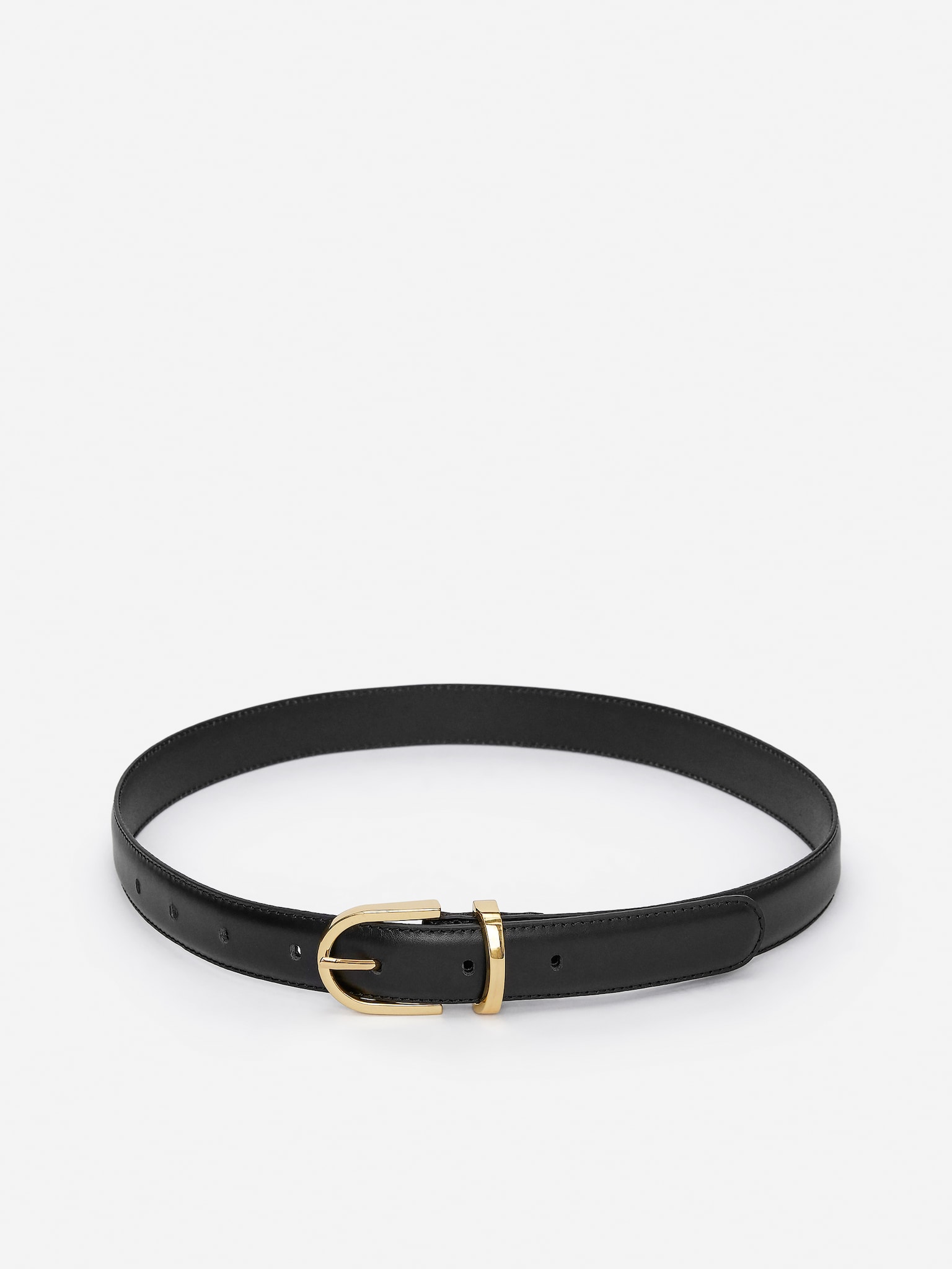 Ceinture en cuir - Noir/Noir - 2
