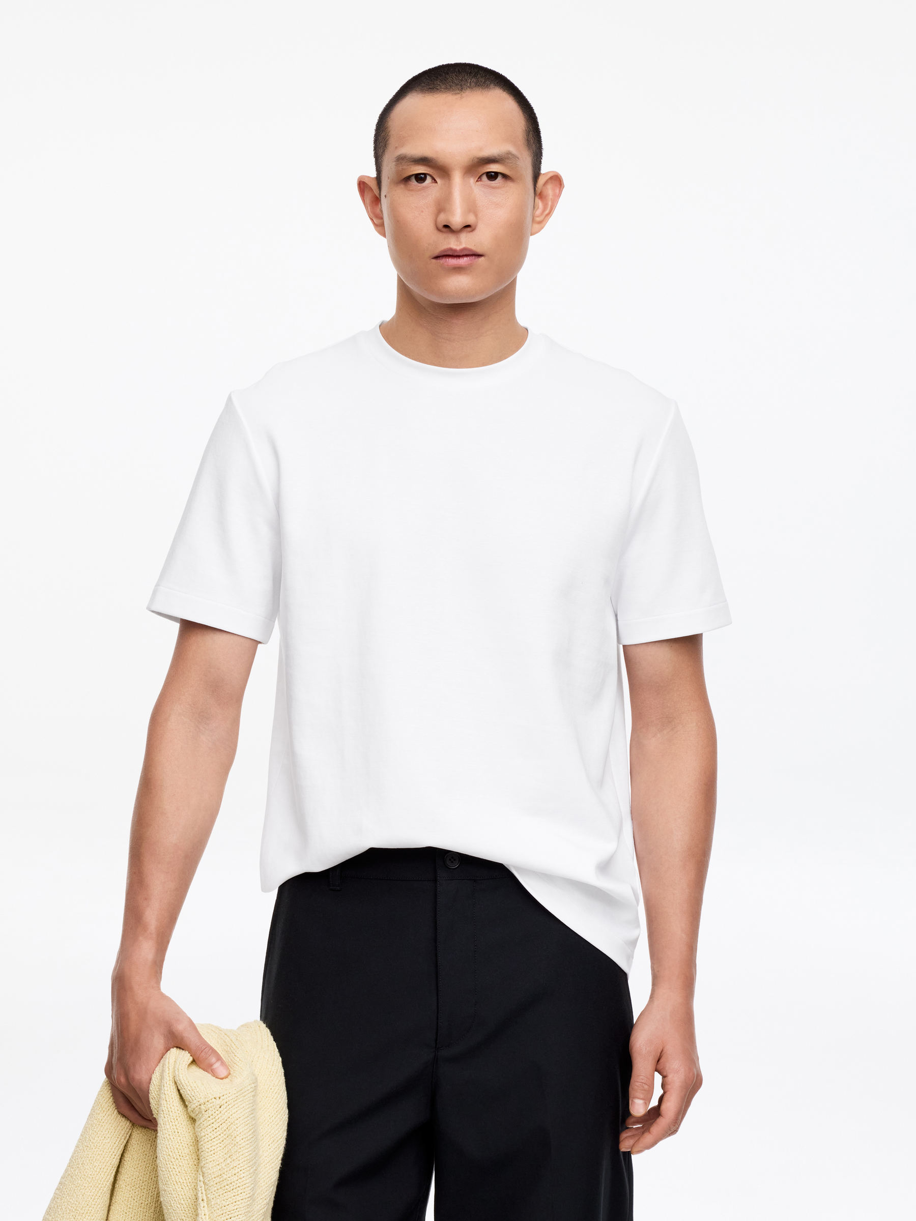 Interlock-T-Shirt mit normaler Passform-#FFFFFF-18215