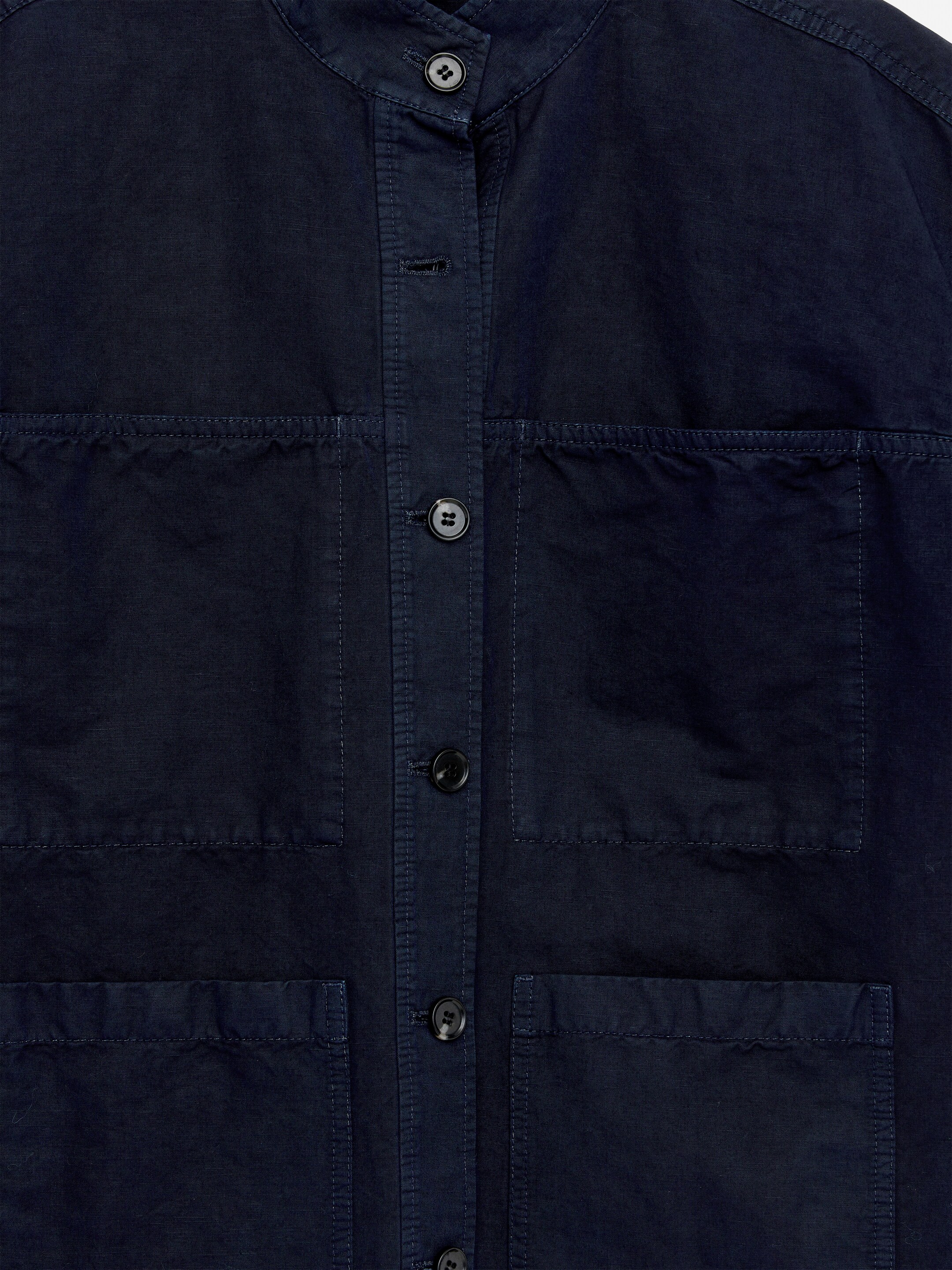 Visualizza immagine più grande: Overshirt in cotone e lino - Blu scuro - DONNA | H&M IT 2