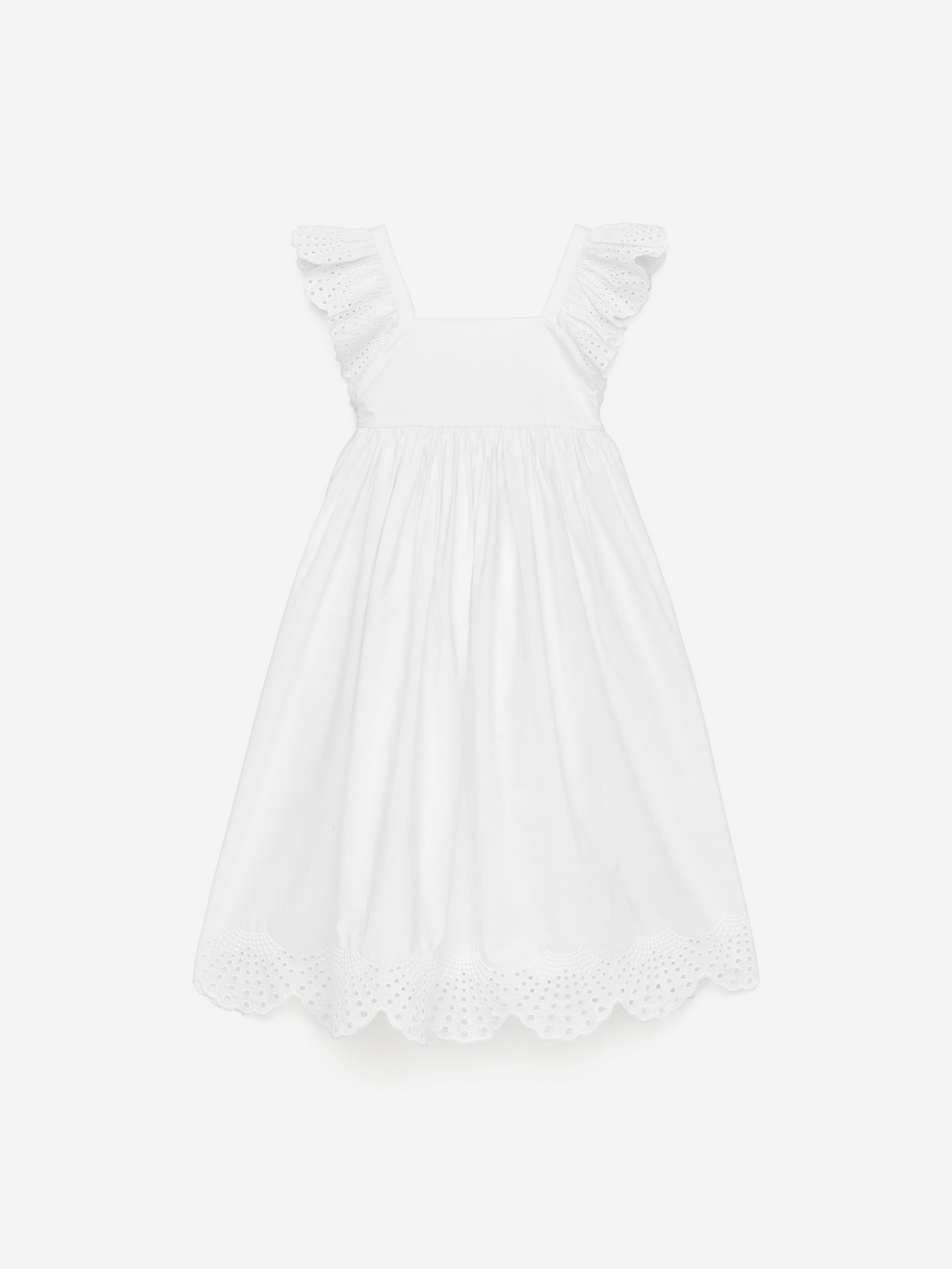 Se større billede: Kjole i broderie anglaise - Hvid - BØRN | H&M DK 1