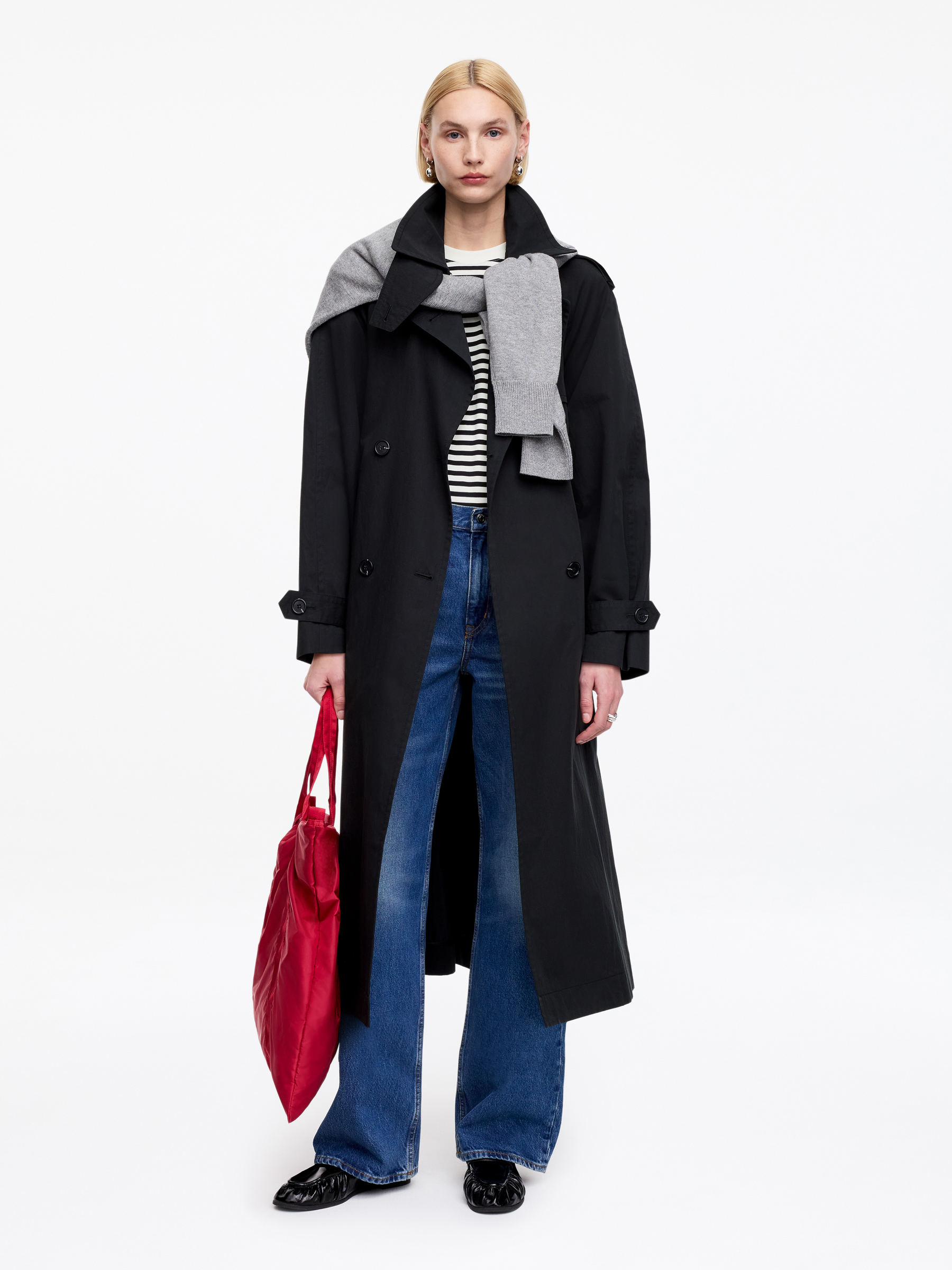 T-shirt signature LILY - Blanc/Bleu foncé - Regular fit - Femme - StillMedia/Lookbook - 15