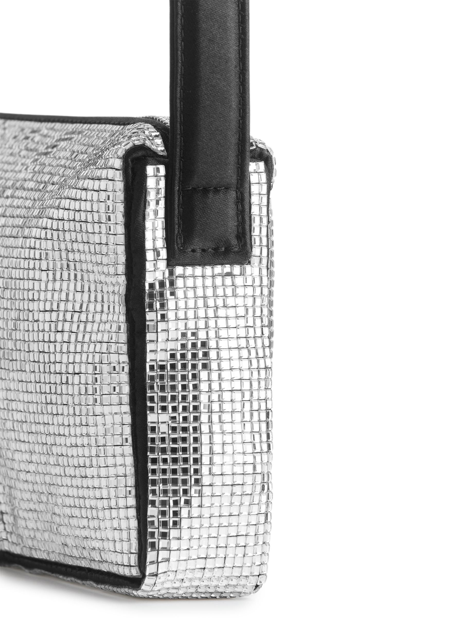 Rhinestone Shoulder Bag - Silver/Black - Women - StillMedia/DescriptiveDetail - 1