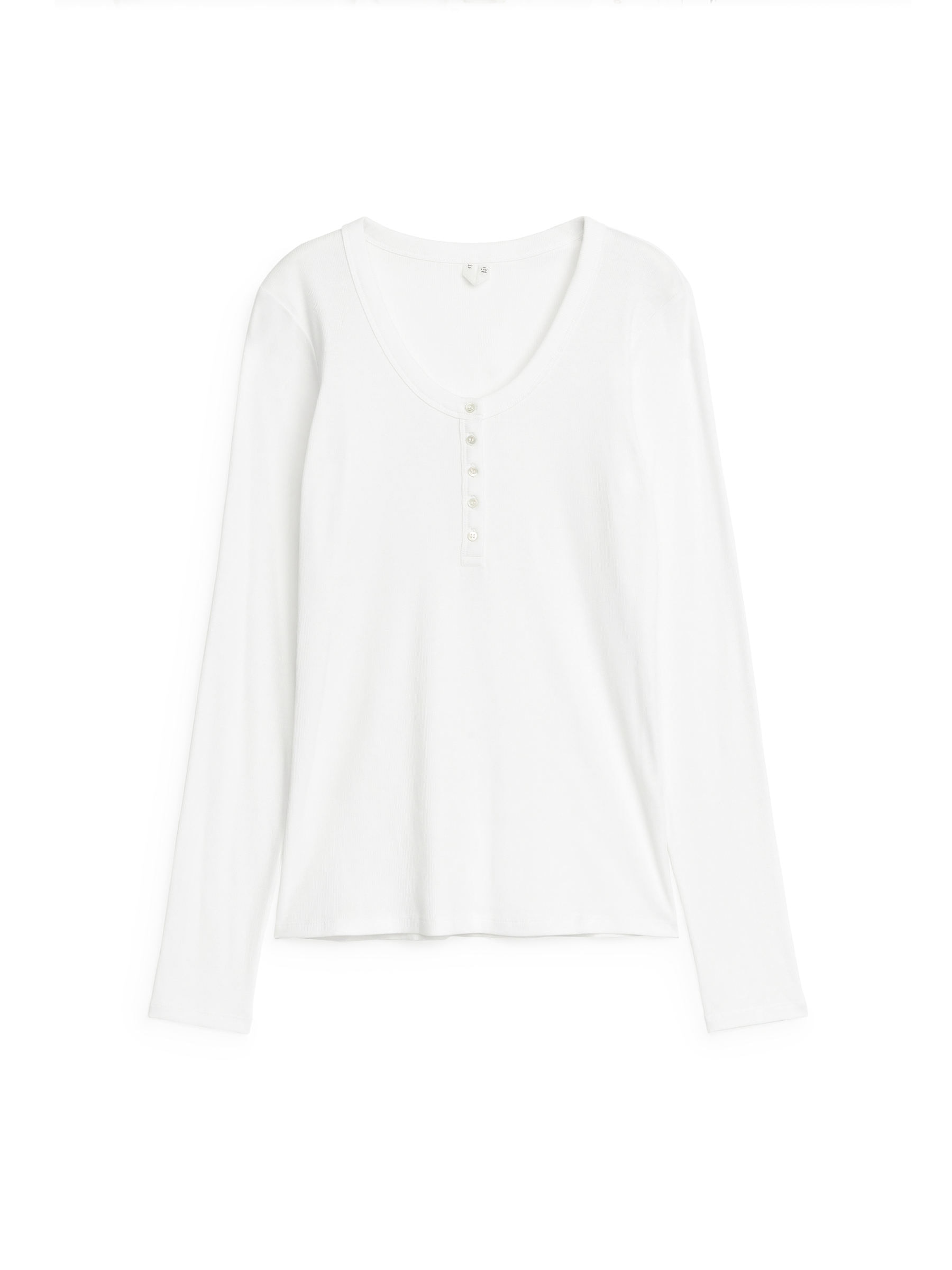 Båtringad Ribbad topp - Vit - Slim fit - Women - StillMedia/DescriptiveStillLife - 1