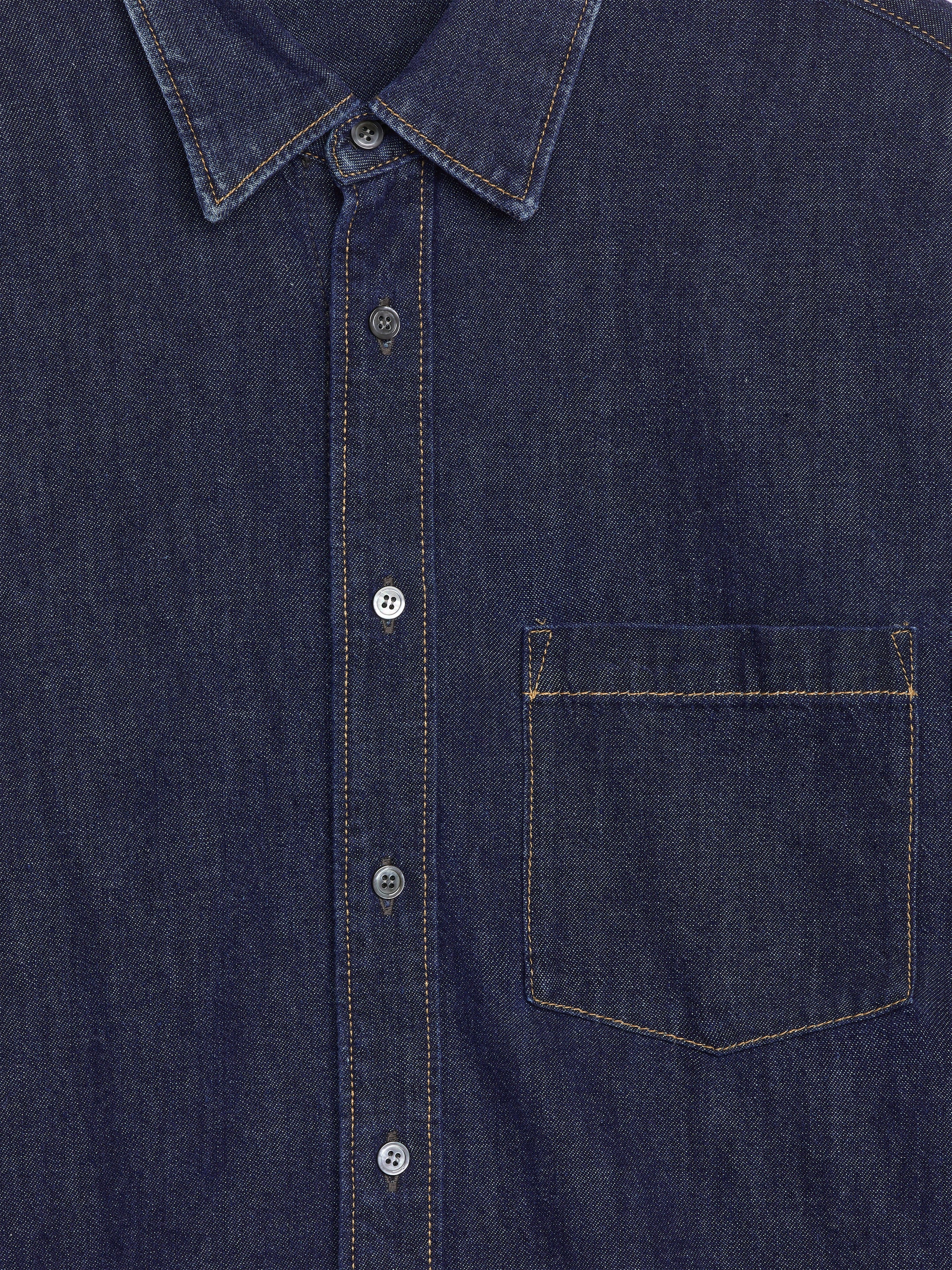 Relaxed Denim Shirt - Dark Blue - Relaxed fit - Men - StillMedia/DescriptiveDetail - 1