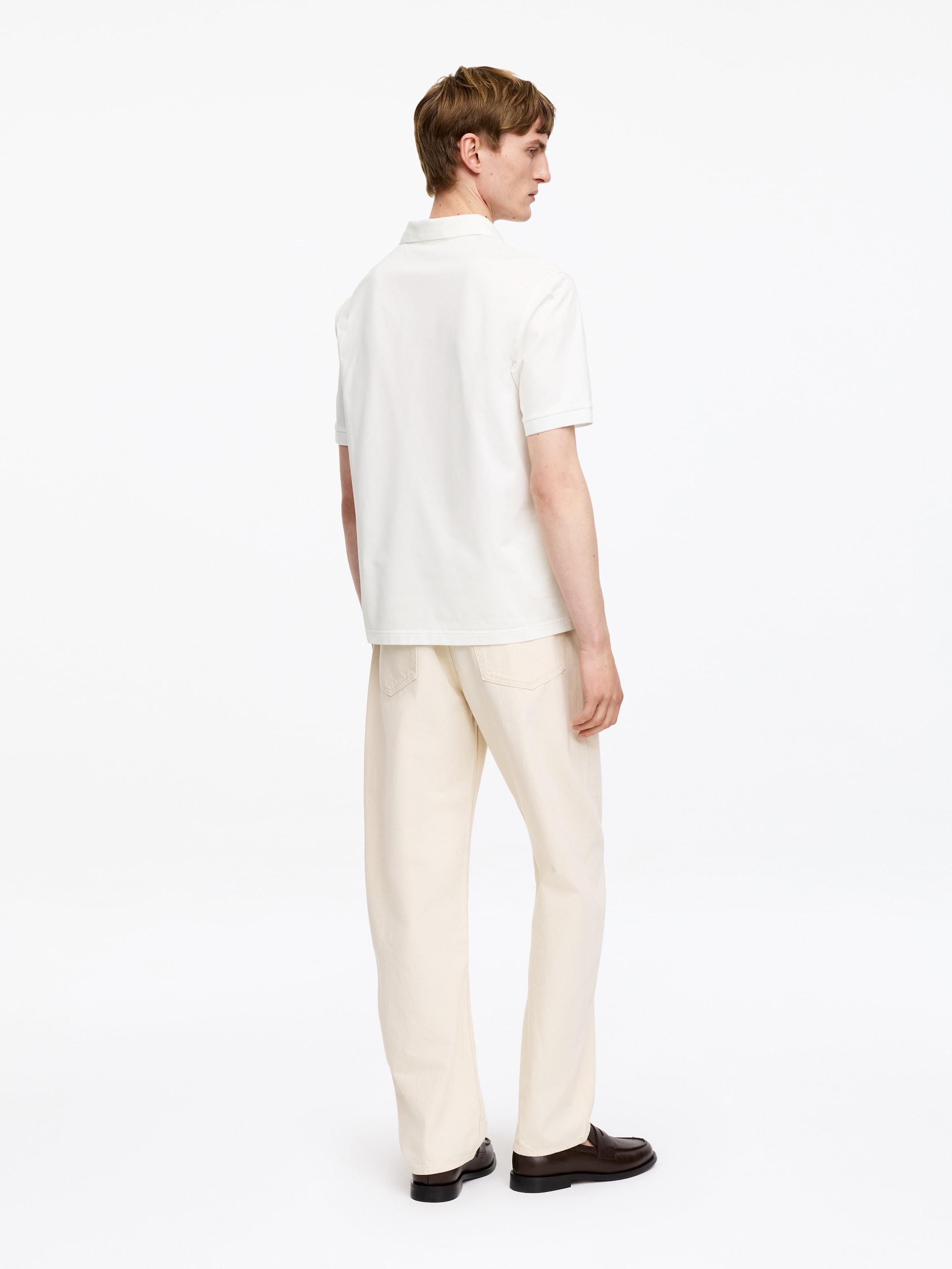Short-Sleeve Polo Shirt - White - Regular fit - Men - StillMedia/Lookbook - 2