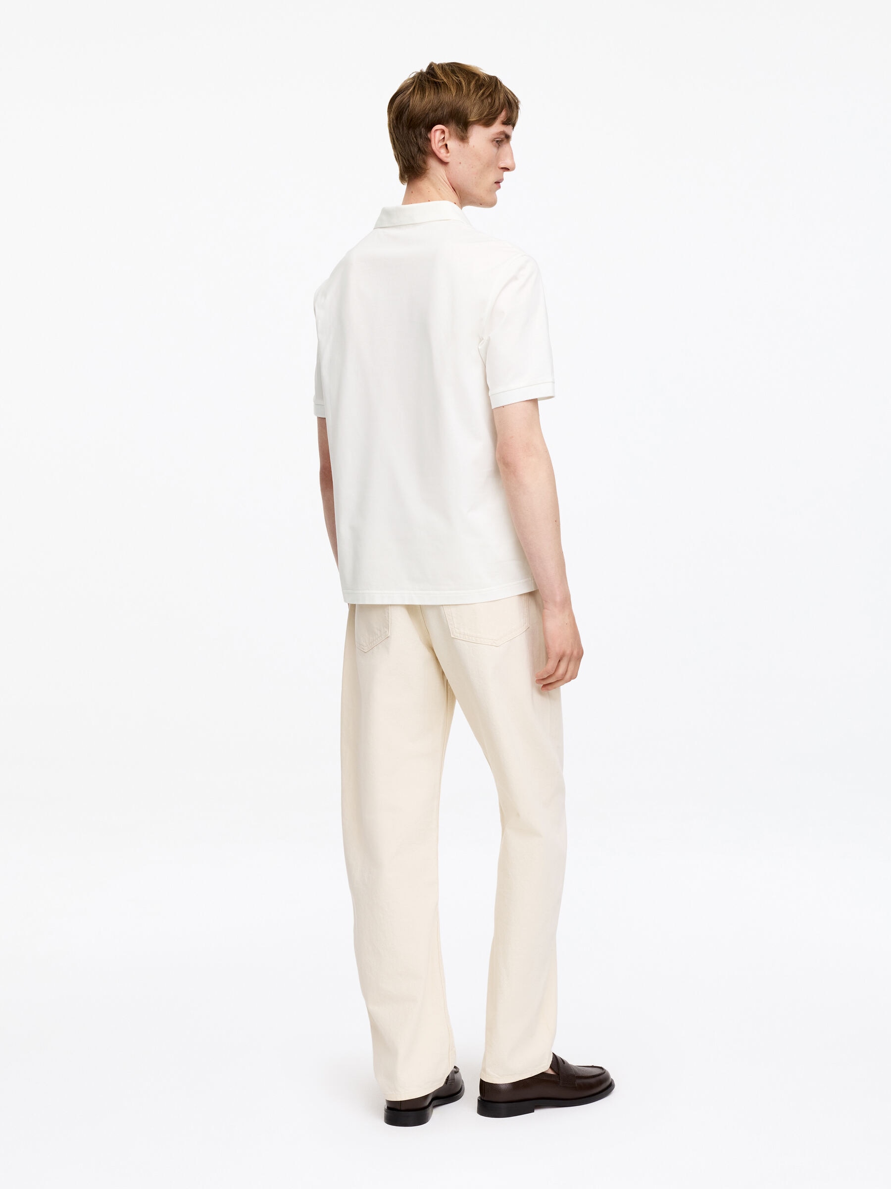 Short-Sleeve Polo Shirt - White - Regular fit - Men - StillMedia/Lookbook - 2
