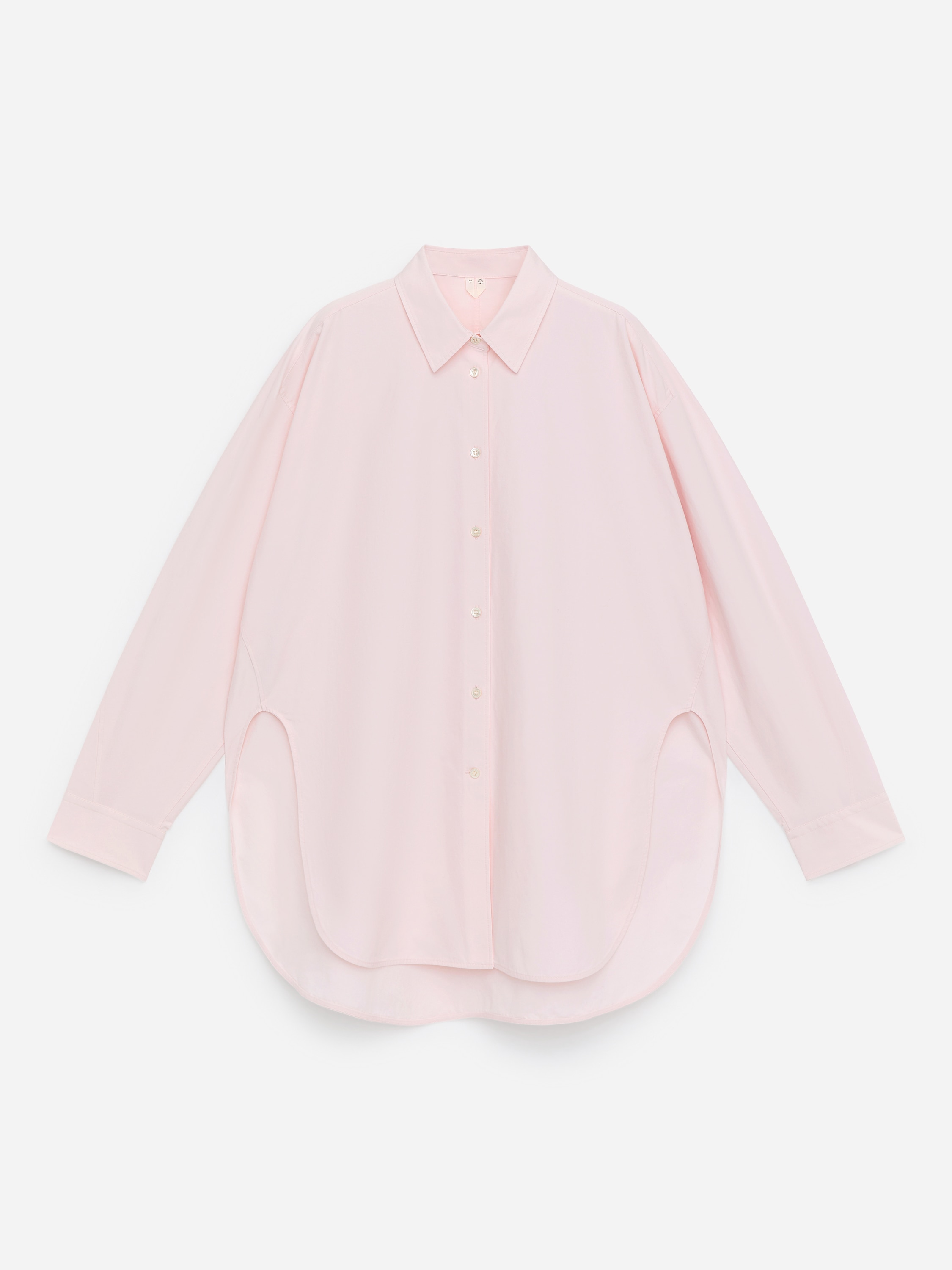 Camicia con spacchi dalle linee curve - Rosa chiaro