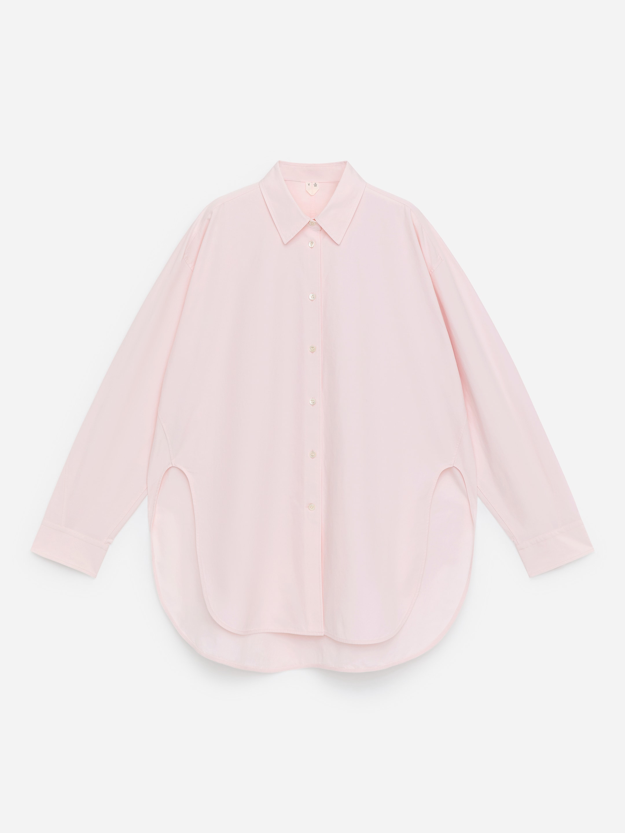 Curved Slit Shirt - Light Pink - Loose fit - Women - StillMedia/DescriptiveStillLife - 2