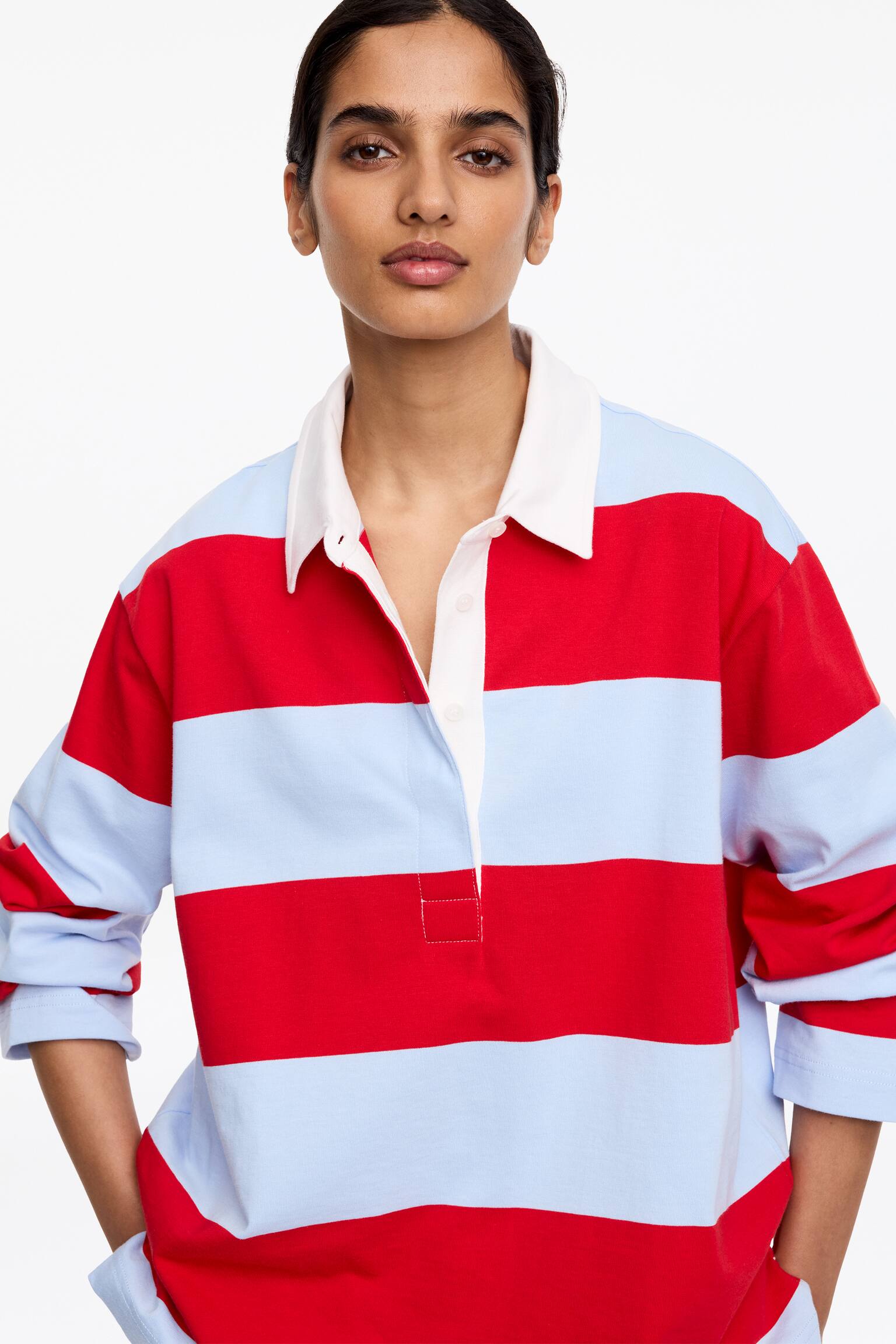 Polo em algodão - Vermelho/Azul/Castanho/Branco - 5