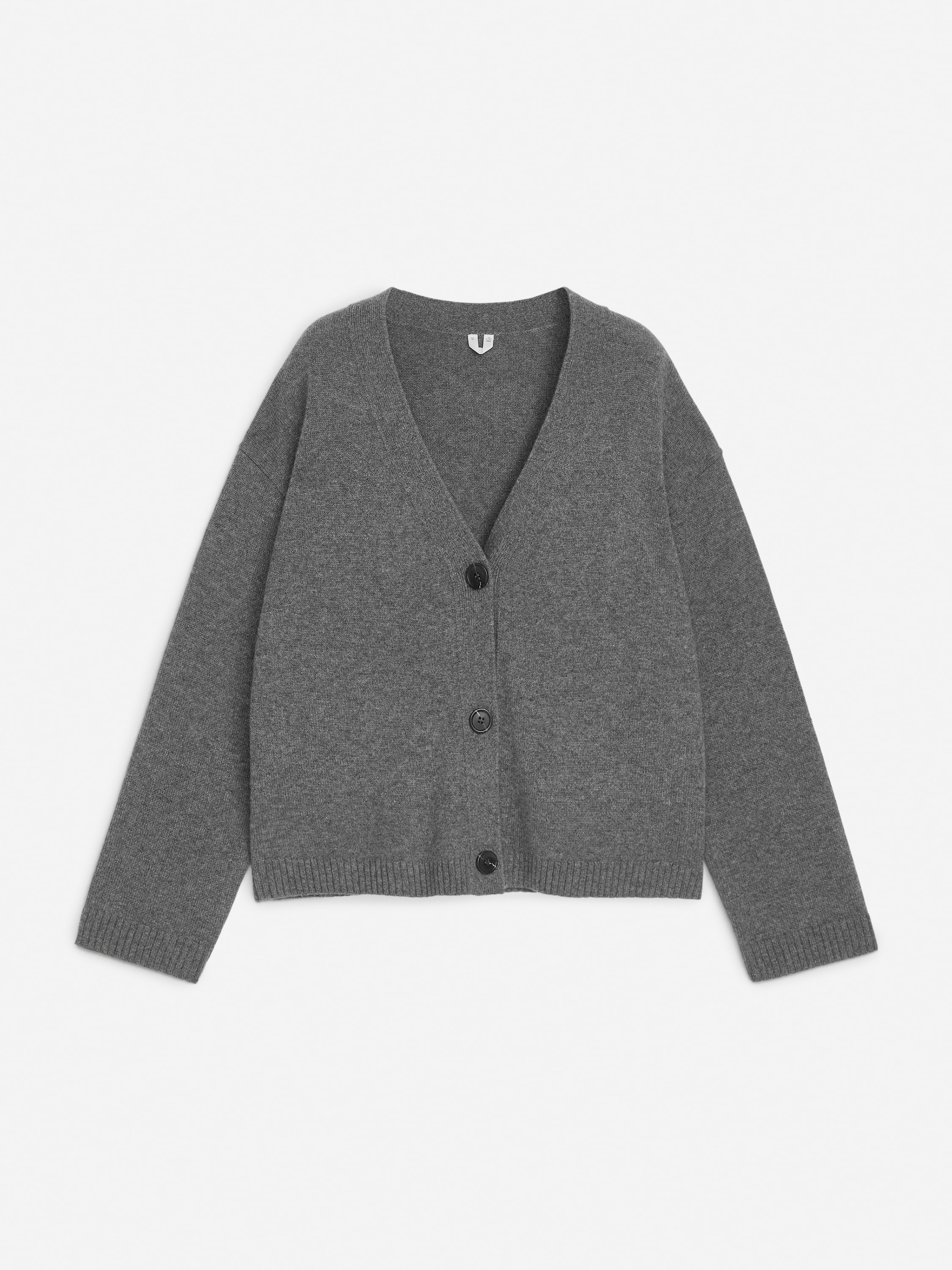 Cashmere-Wool Cardigan - Grey Melange