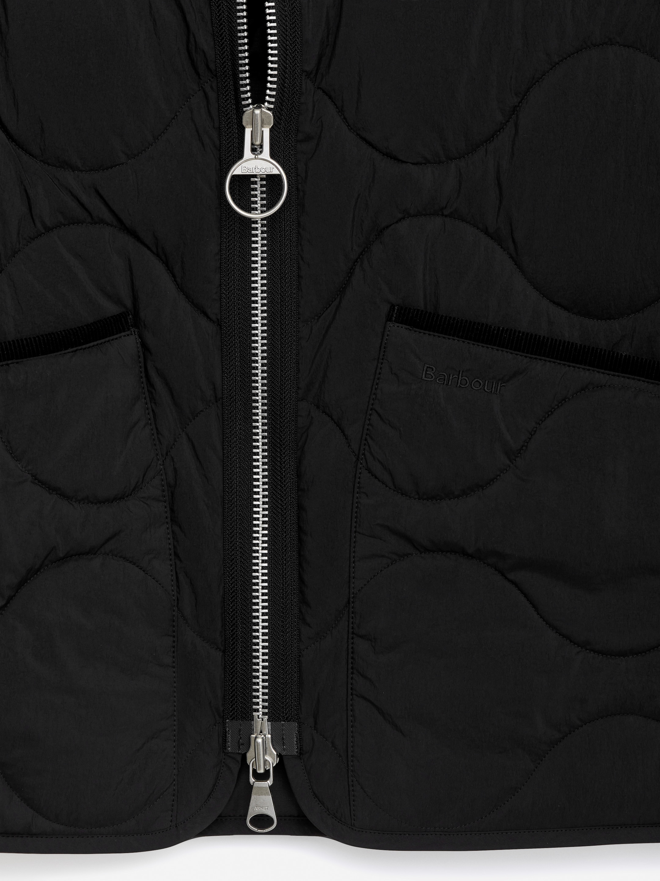 ARKET und Barbour Steppweste - Schwarz - Regular Fit - Damen - StillMedia/DescriptiveDetail - 3