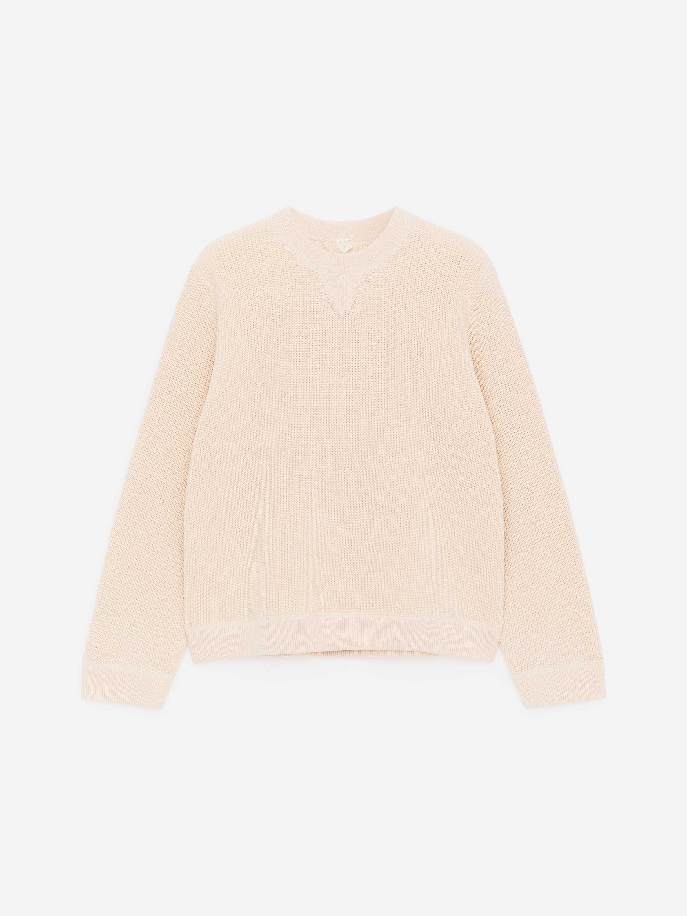 Pullover aus Baumwolle und Leinen - Cremeweiß/Blau