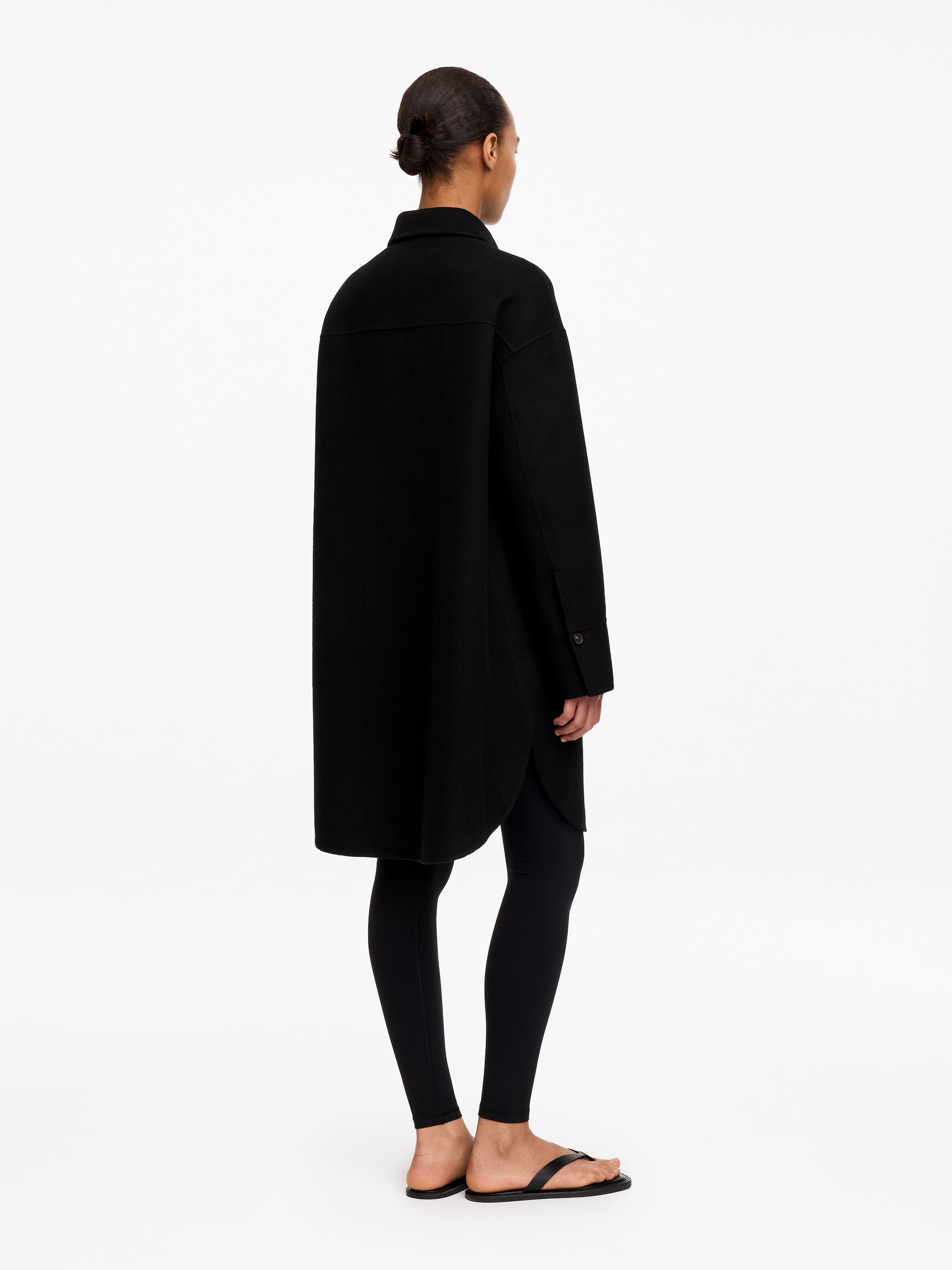 Dubbelvävd overshirt - Svart - Regular fit - women - StillMedia/Lookbook - 4