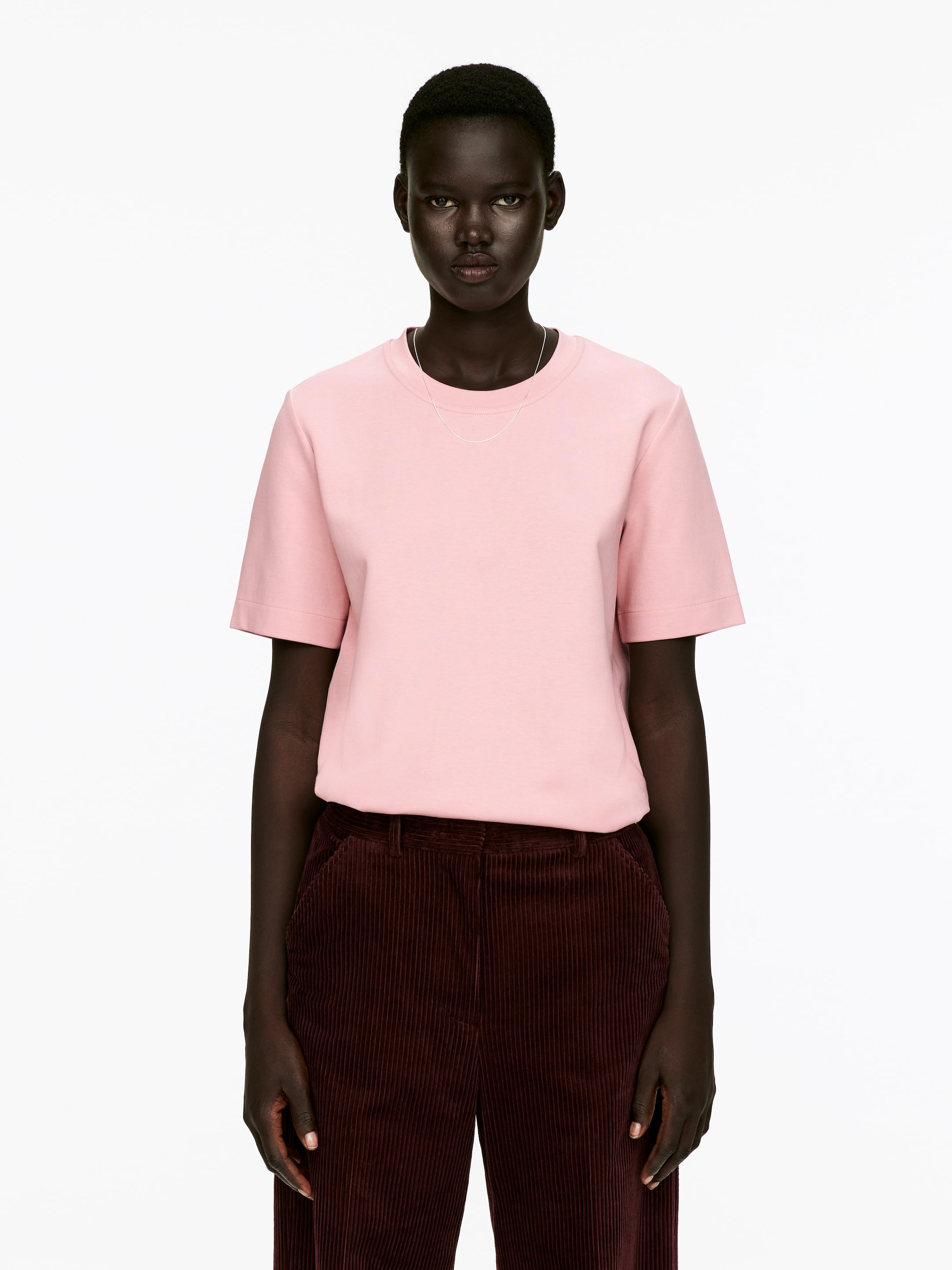 Προβολή μεγαλύτερης εικόνας: PEARL Βαμβακερό T-Shirt Βαρέως Τύπου - Ροζ - Ladies | H&M GR 1
