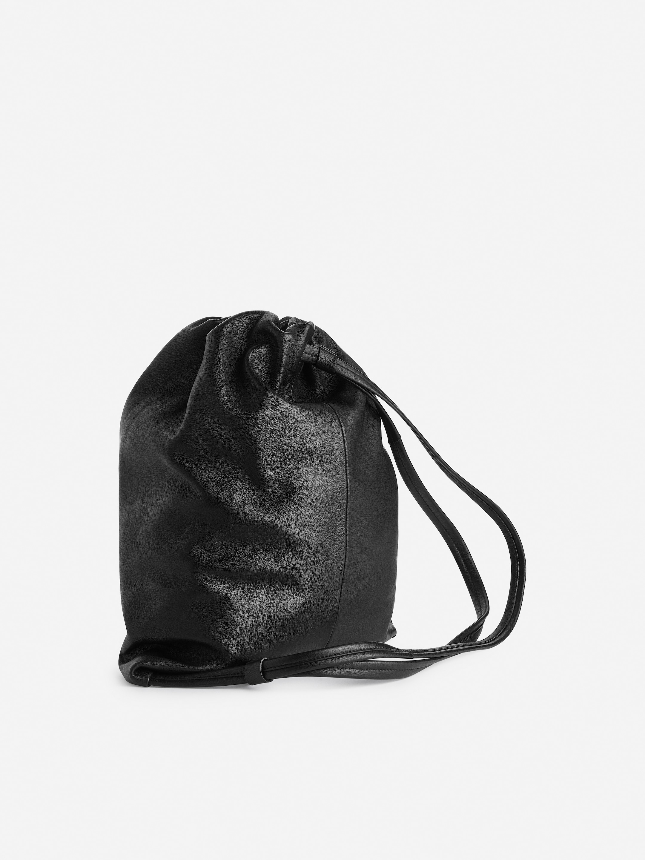 Größeres Bild anzeigen: Lederrucksack mit Kordelzug - Schwarz - Ladies | H&M AT 2