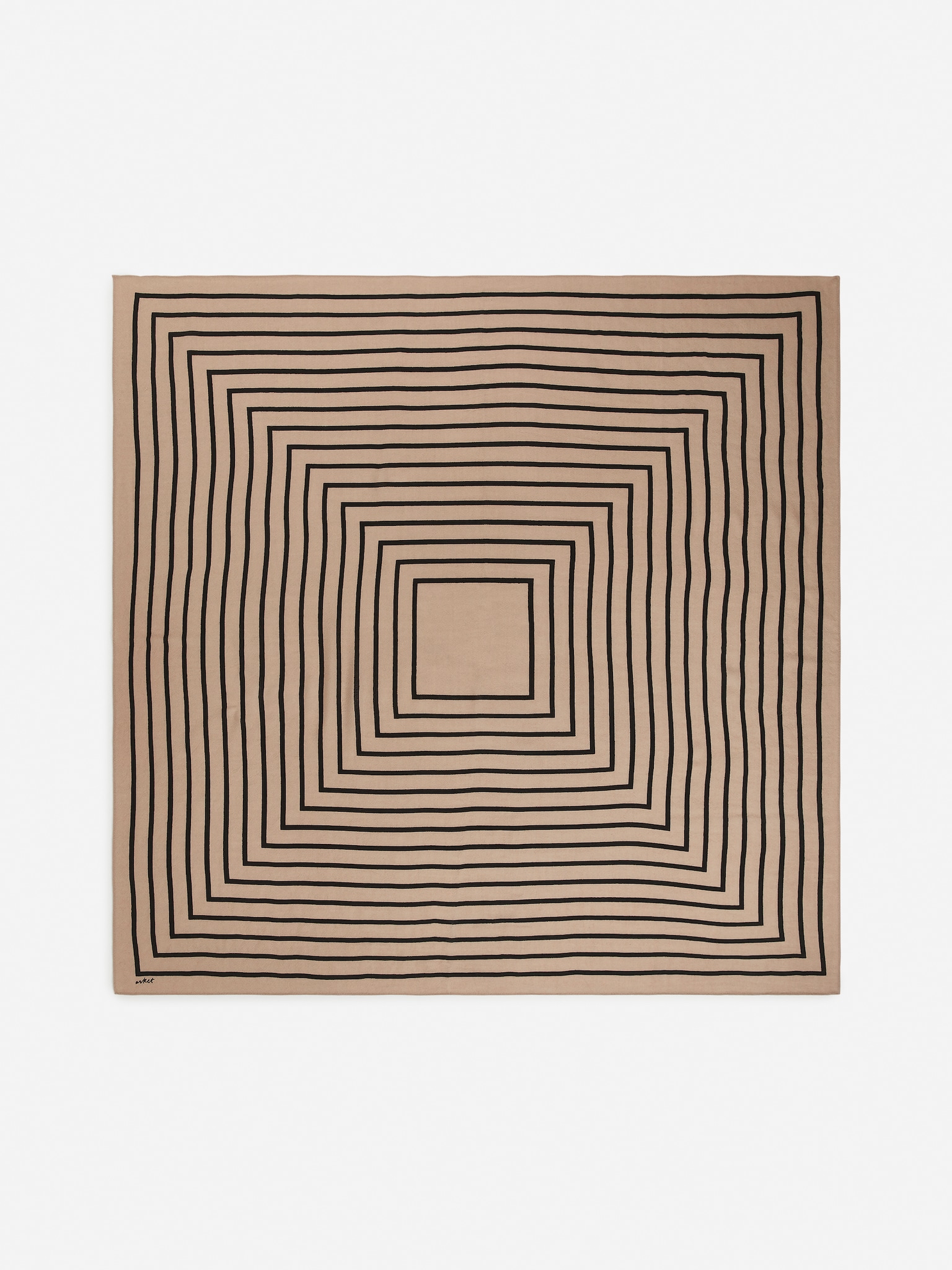 Printed Scarf - Beige/Black