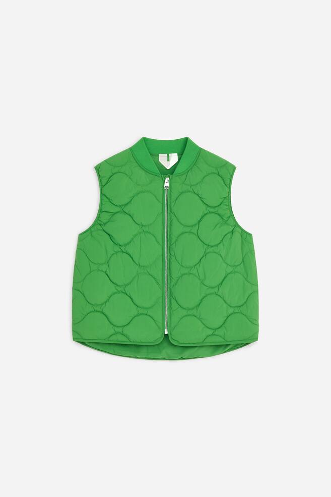 Quilted Vest - Bright Green - 1