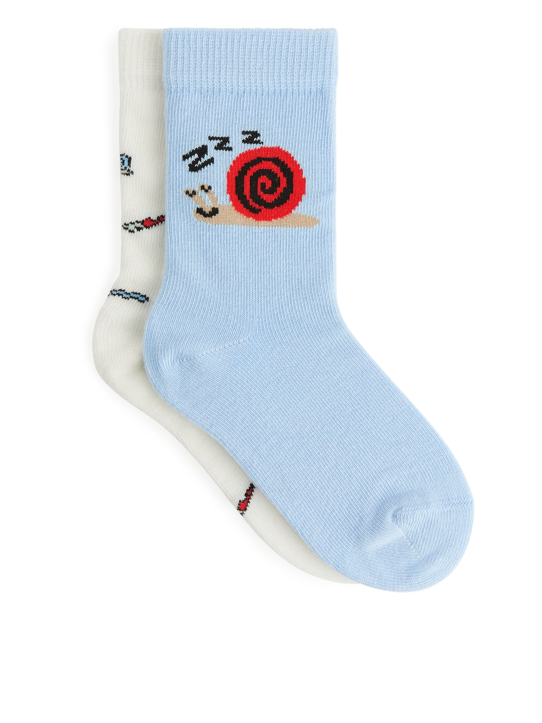 Jacquard-Socken, 2er-Pack - Hellblau/Weiß - Kinder - StillMedia/DescriptiveStillLife - 1