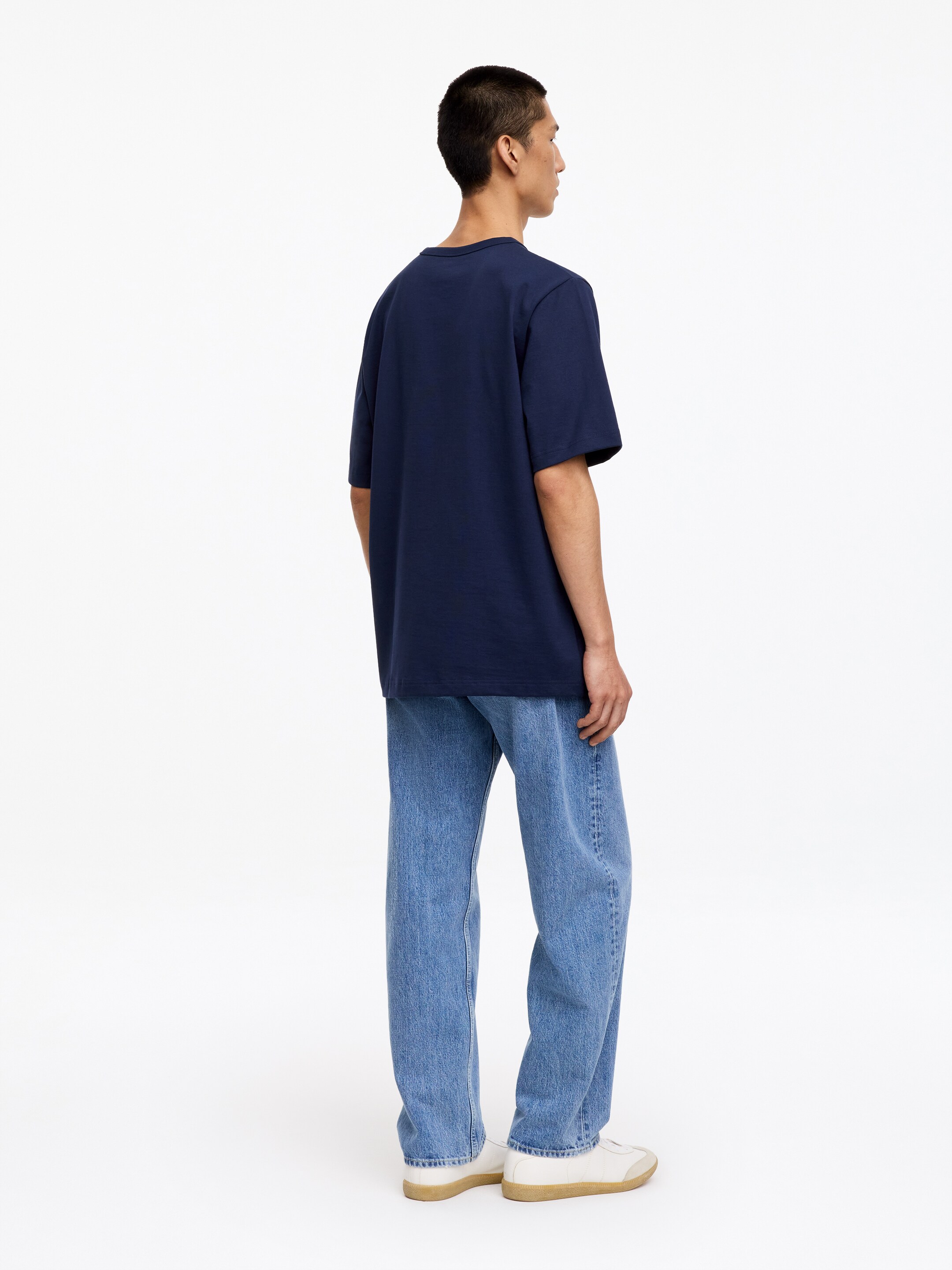 T-shirt oversize da 270 GSM - Blu scuro - Relaxed fit - Men - StillMedia/Lookbook - 14