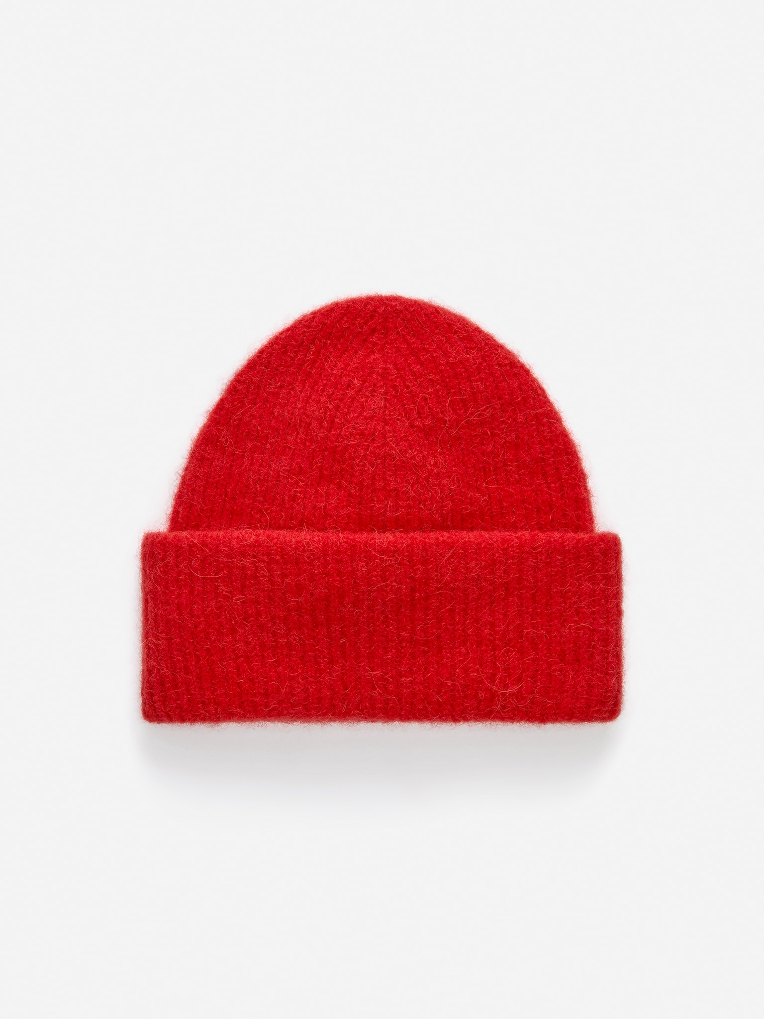 Alpaca-Merino Blend Beanie - Red/Dark Blue/Beige/Dark Grey/Black - 2