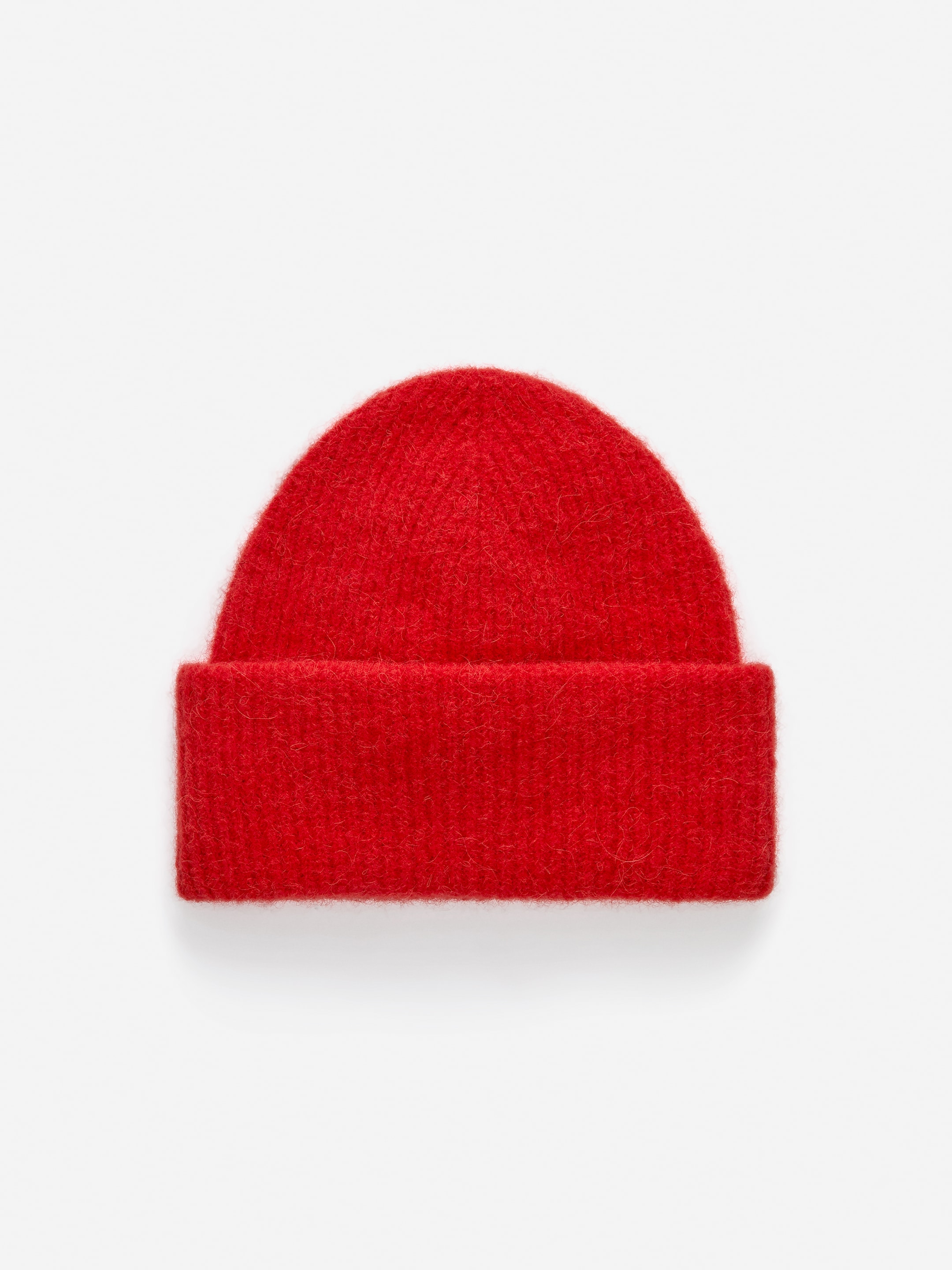 Alpaca-Wool Blend Beanie-#C61B27-16526
