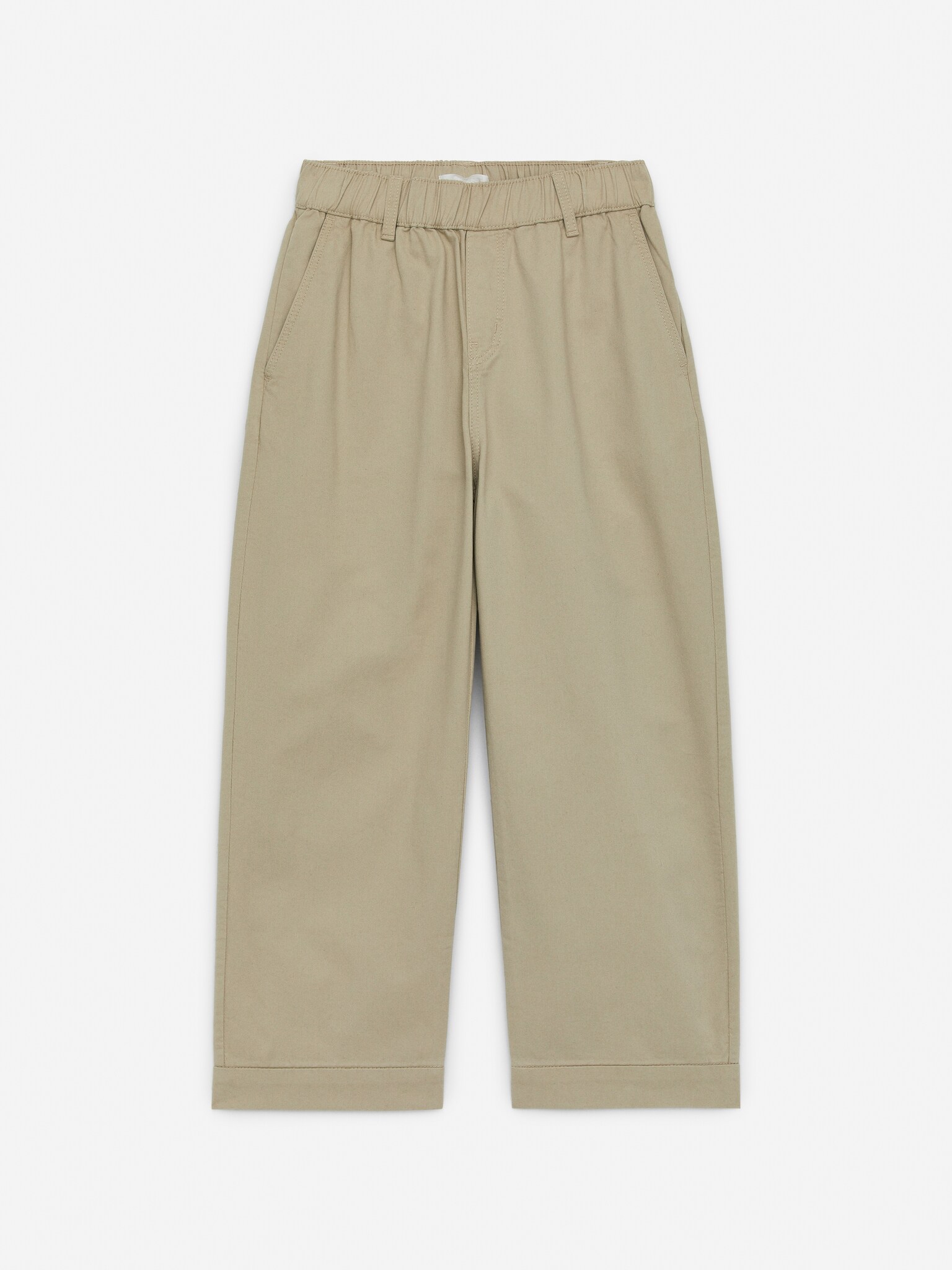 Wide Chino Trousers - Beige