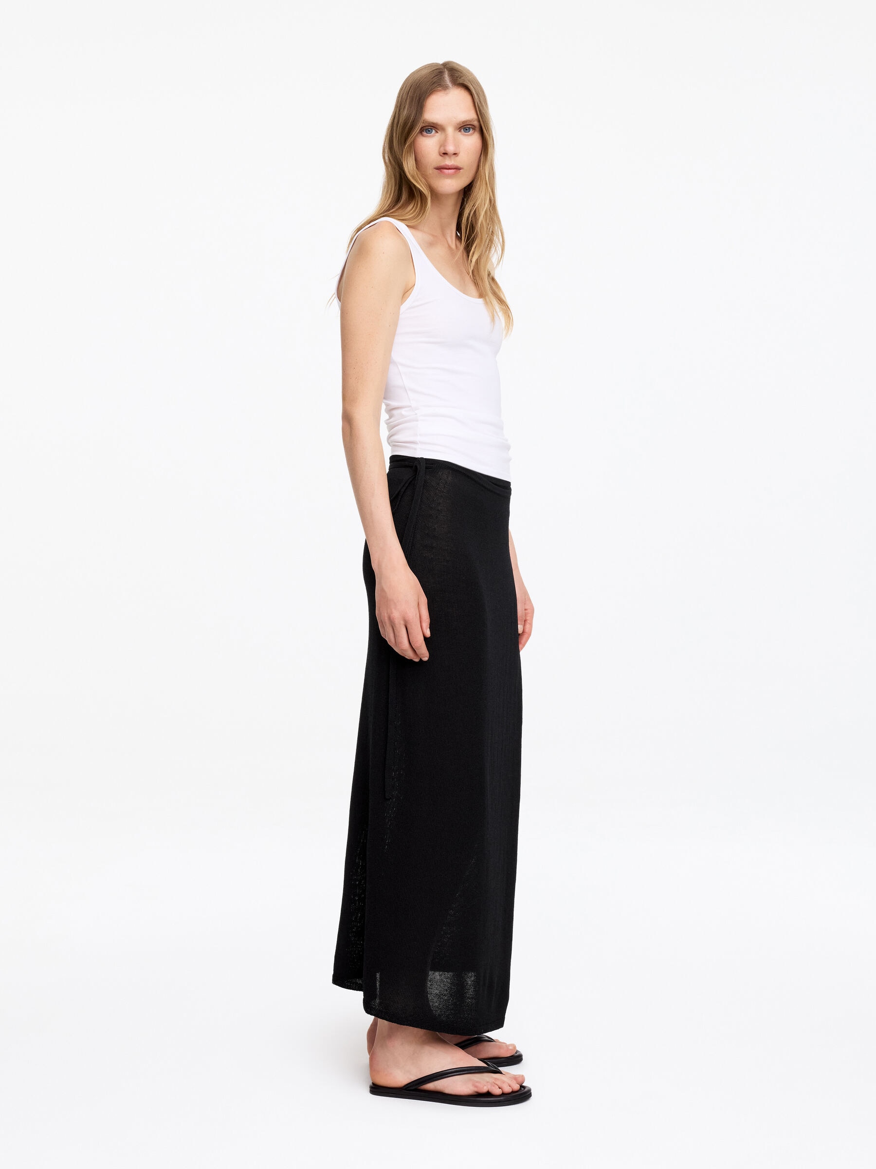 Jupe portefeuille en maille - Noir - Regular fit - Femme - StillMedia/Lookbook - 3