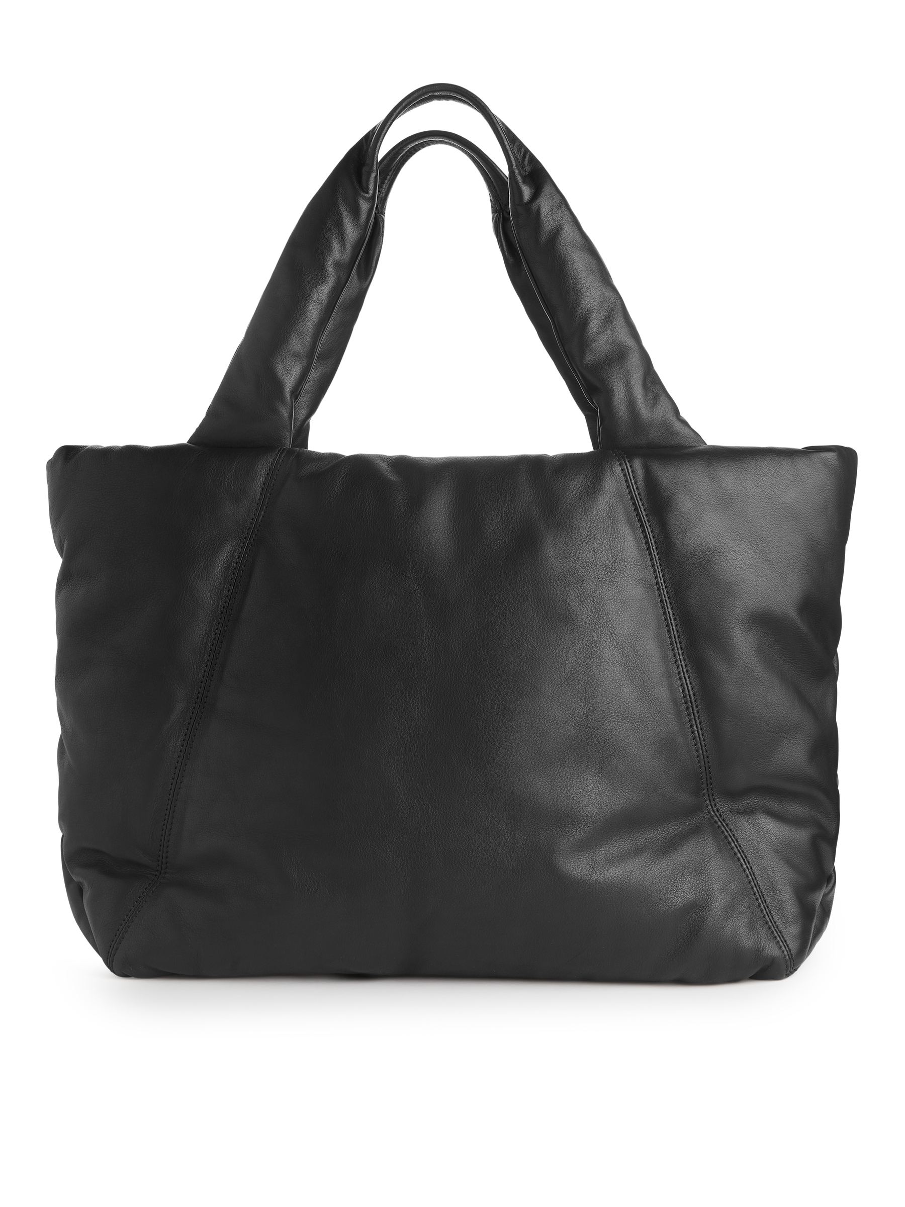 Bolso tipo tote mediano de piel - Negro - Women - StillMedia/DescriptiveStillLife - 4
