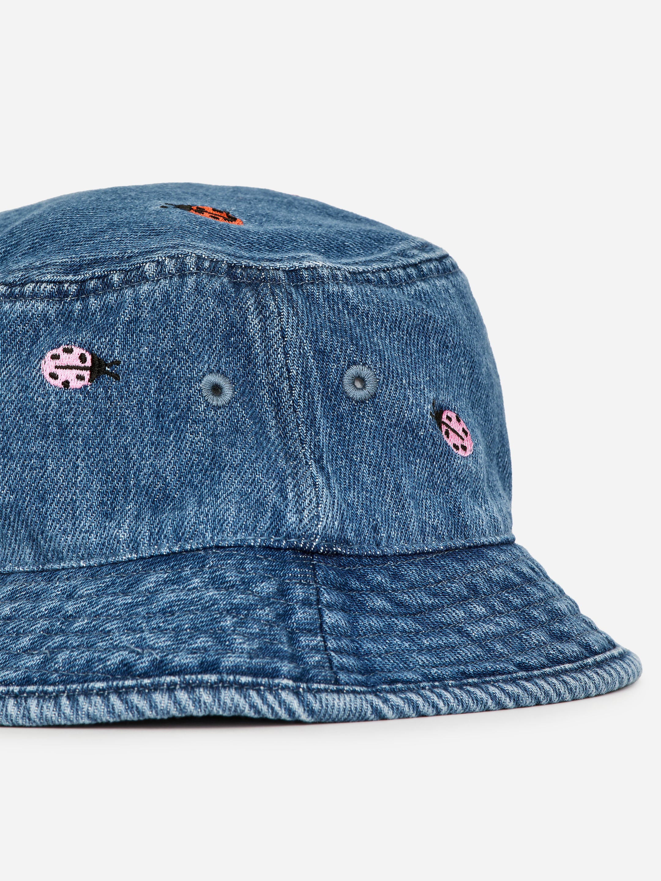 Embroidered Bucket Hat - Blue - Children - StillMedia/DescriptiveDetail - 1