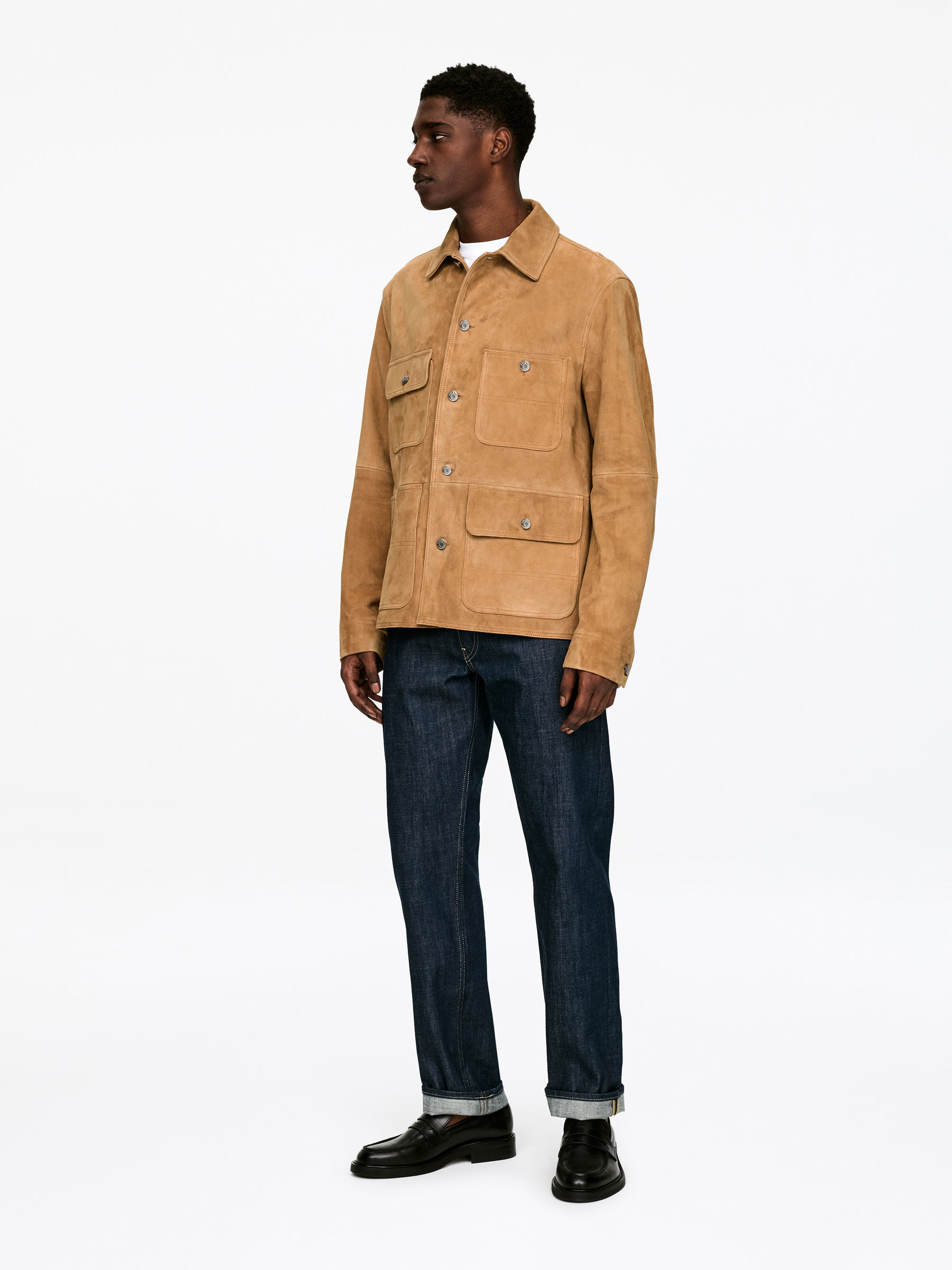 Suede Jacket - Beige - Relaxed fit - Men - StillMedia/Lookbook - 8
