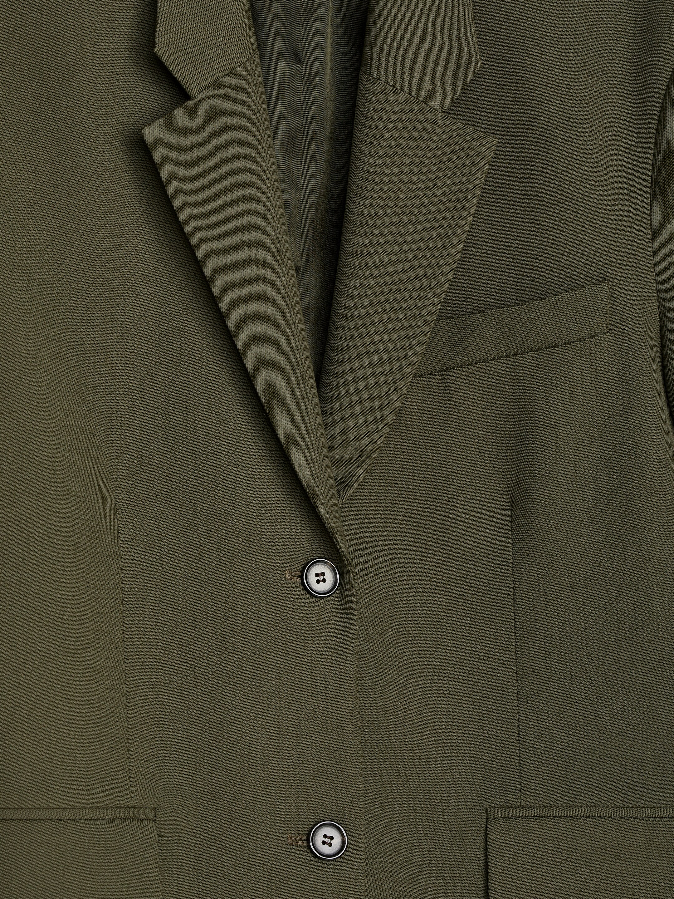 View larger image: Oversized Wool-Blend Blazer - Khaki Green - Ladies | H&M GB 2