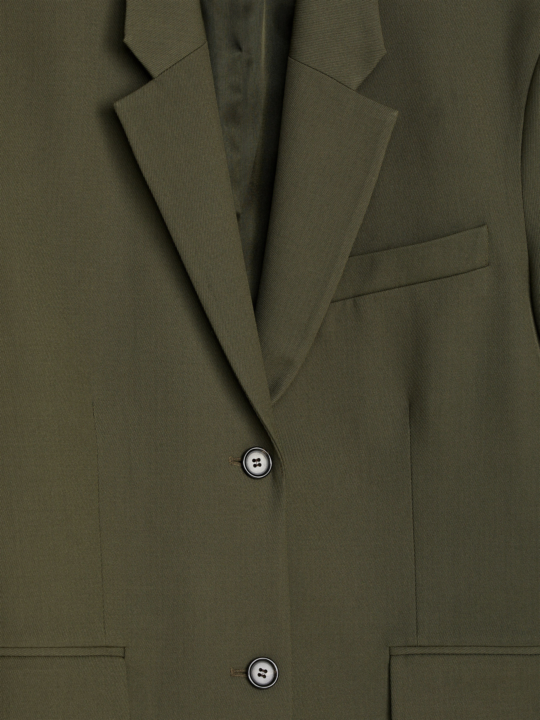 Oversized Wool-Blend Blazer - Khaki Green - Oversized - Women - StillMedia/DescriptiveDetail - 1