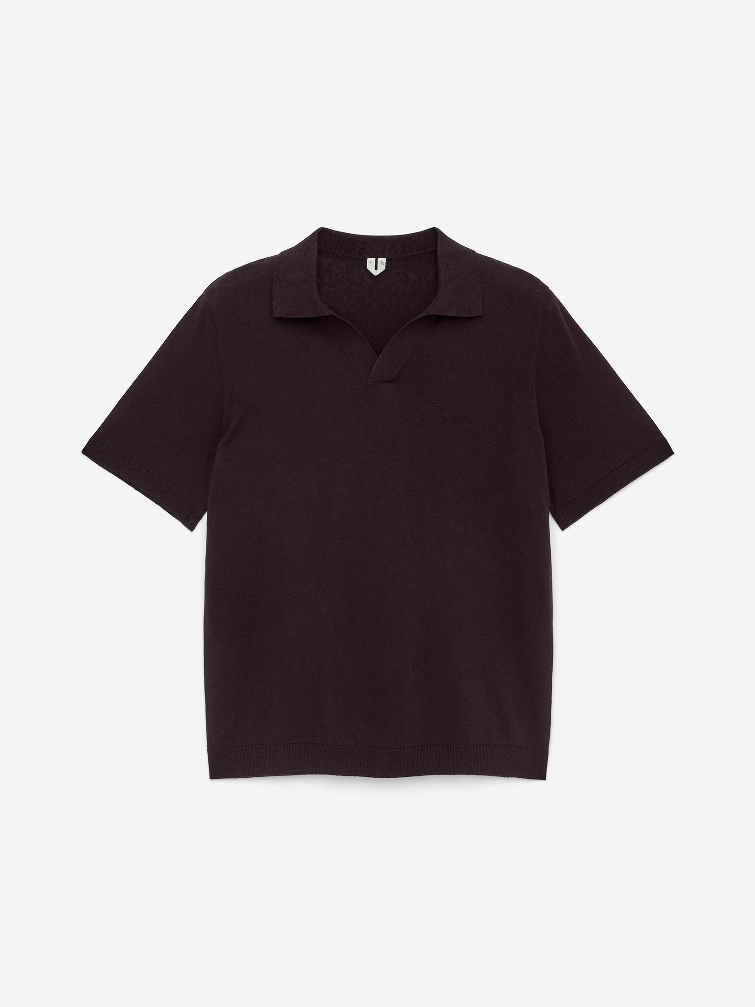 Polo en lin et coton - Bordeaux/Bleu foncé/Taupe/Bleu foncé/Taupe clair/Vert kaki/Bleu foncé - 1