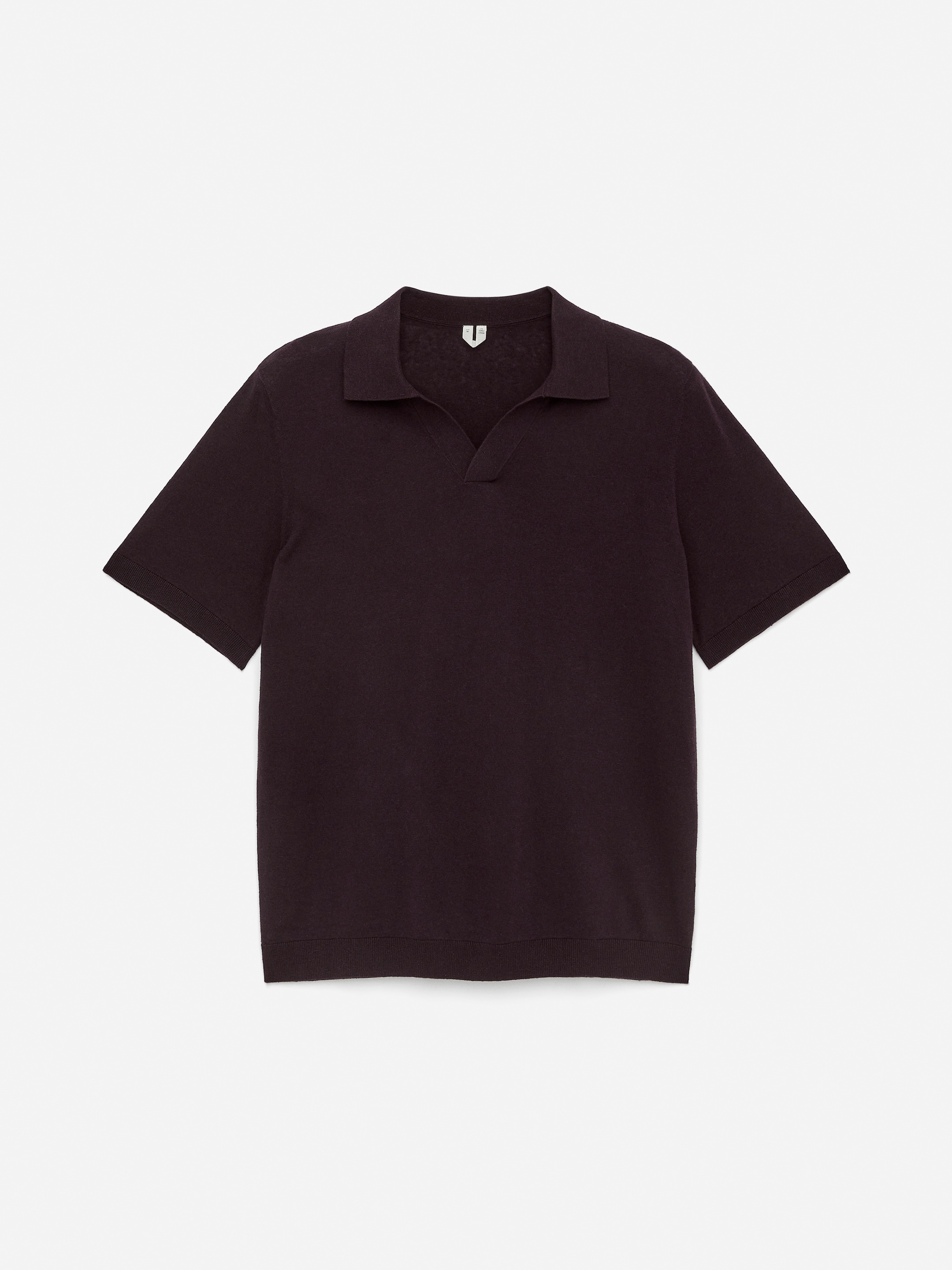 Cotton Linen Polo Shirt-#330F1A-14961