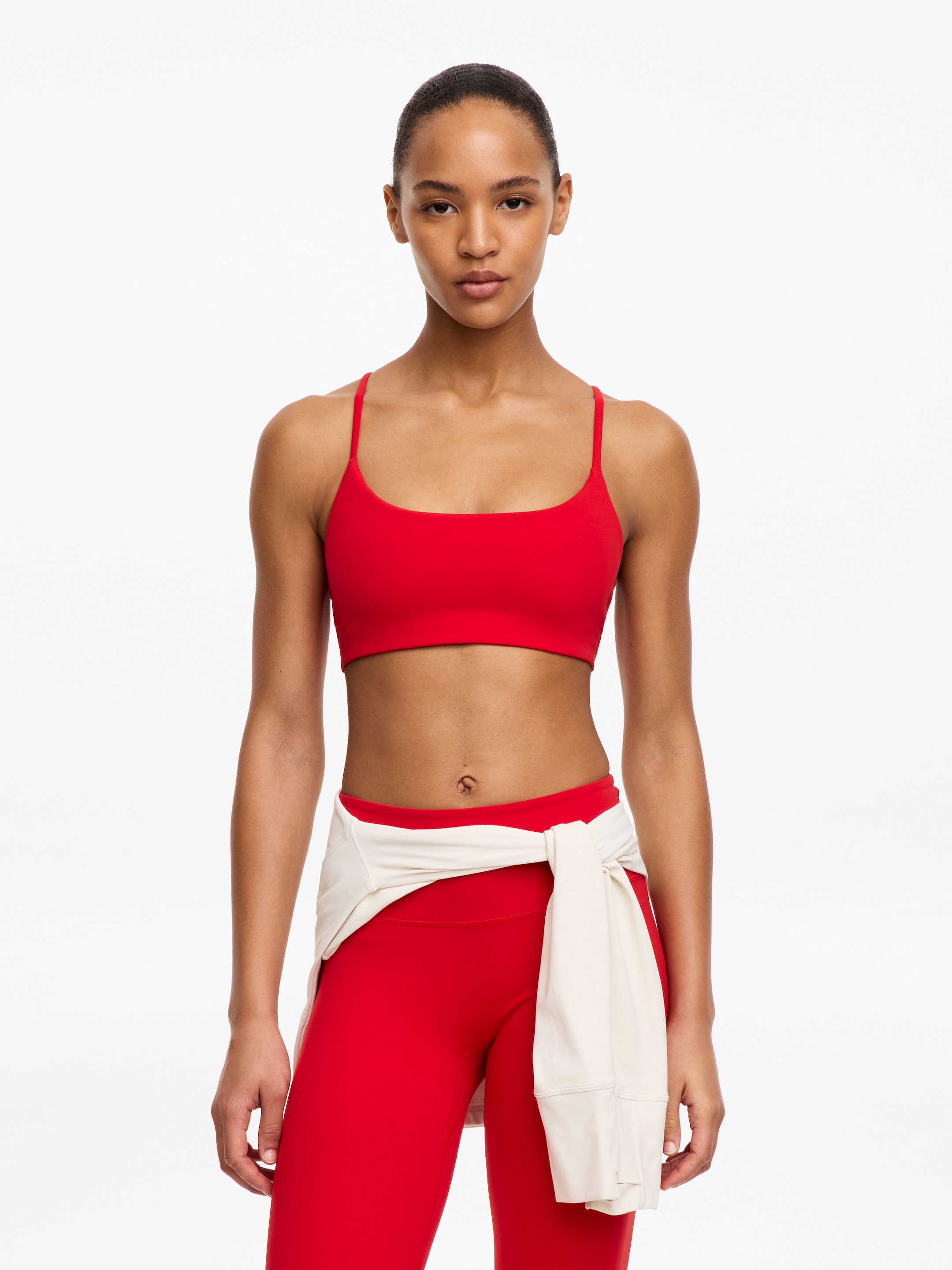Soft Stretch Sports Bra-Red-19946