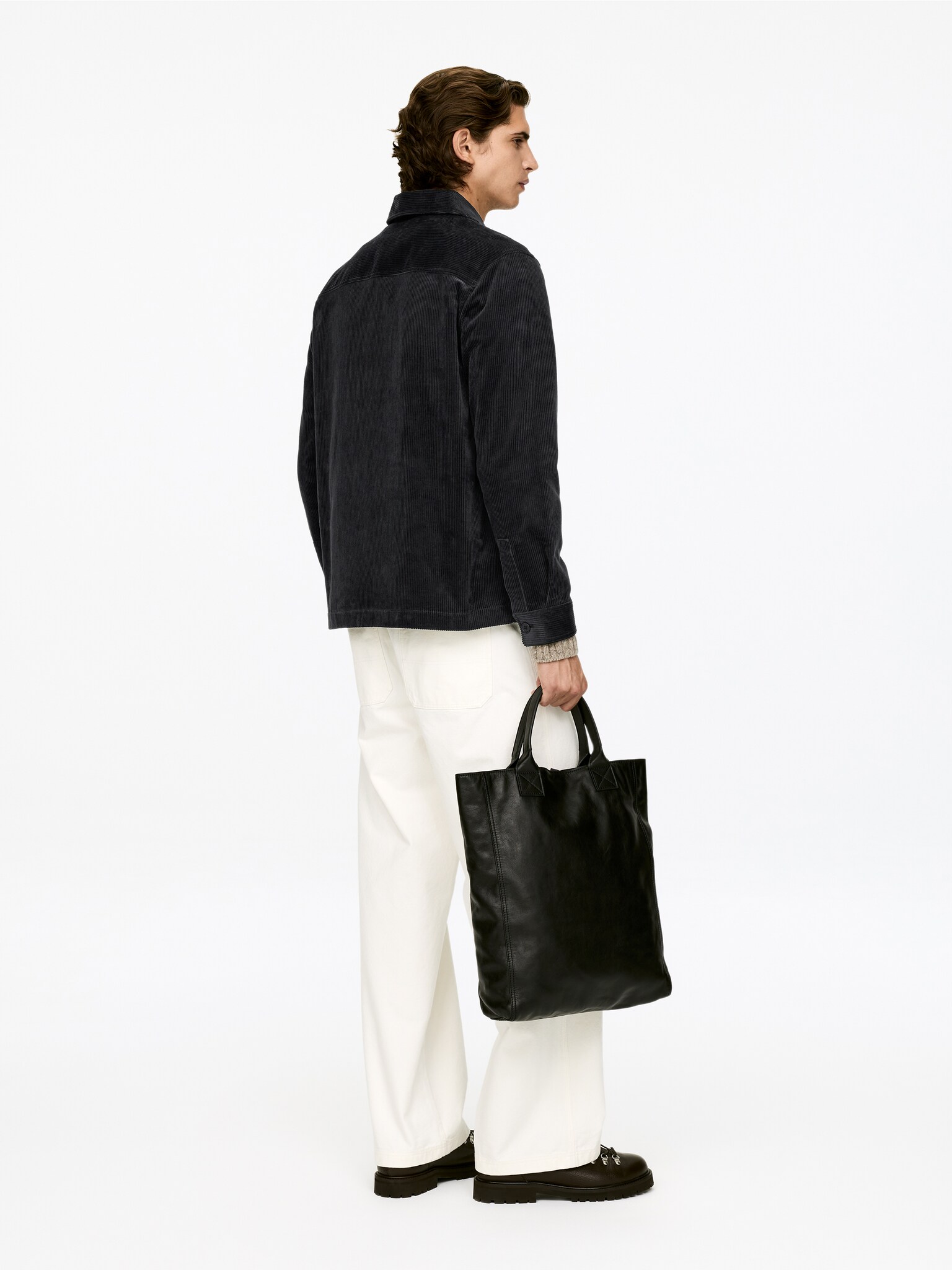 Surchemise en velours côtelé - Noir/Marron foncé - 5