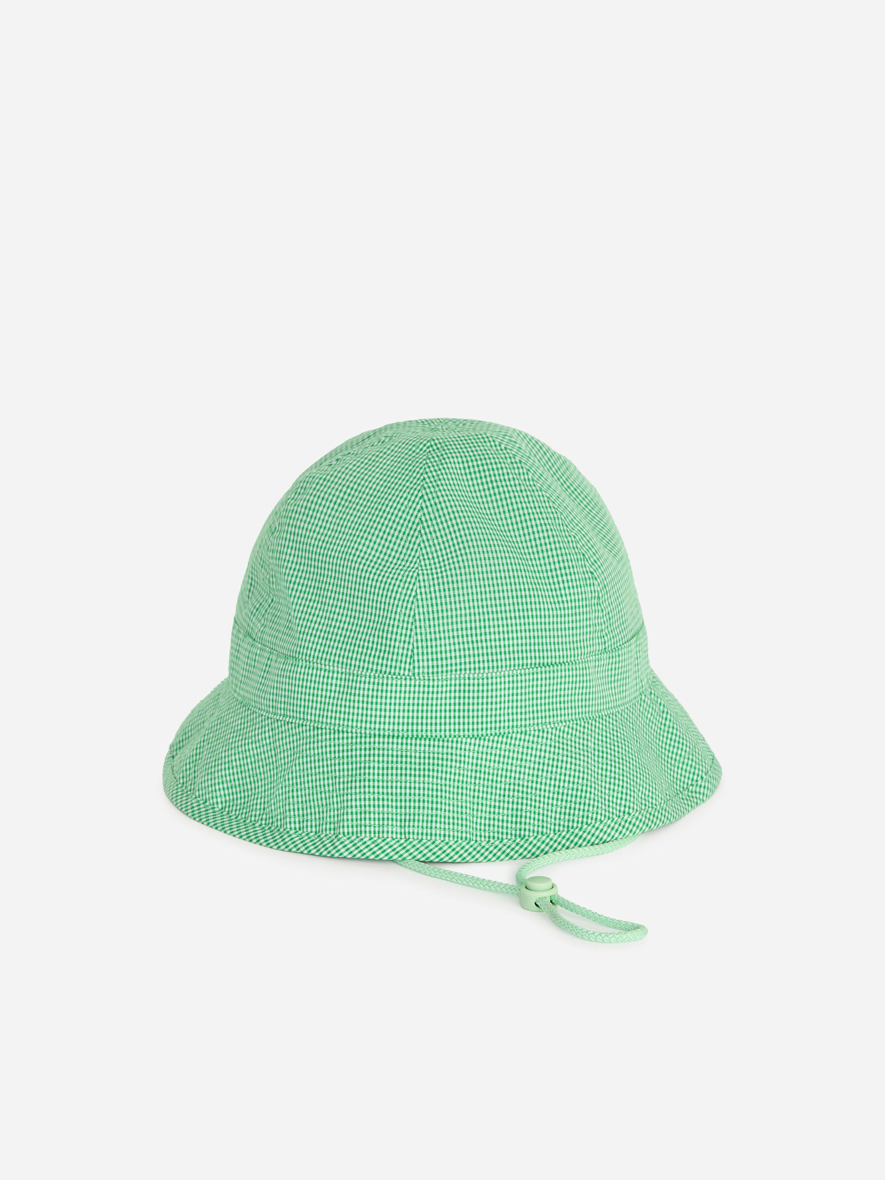 Flexible Sun Hat - Green/White Checks - Children - StillMedia/DescriptiveStillLife - 1